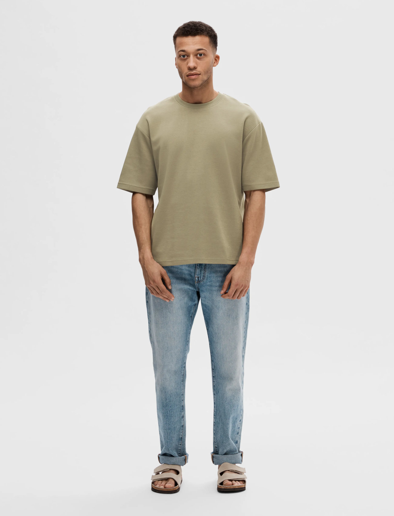 Selected Slmlooseoscar Ss O-Neck Tee Noos - - S 2
