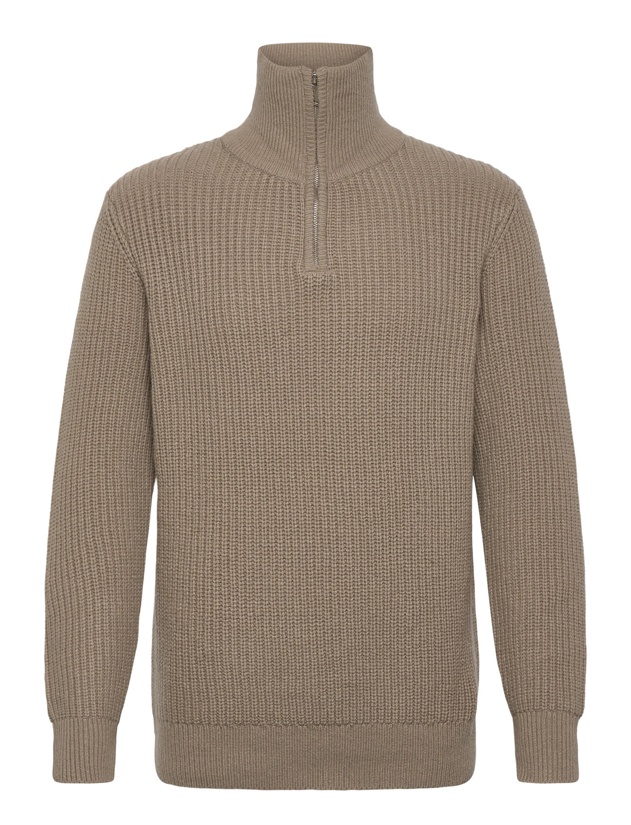 Selected Slhland Ls Knit Half Zip - Brown - S 2