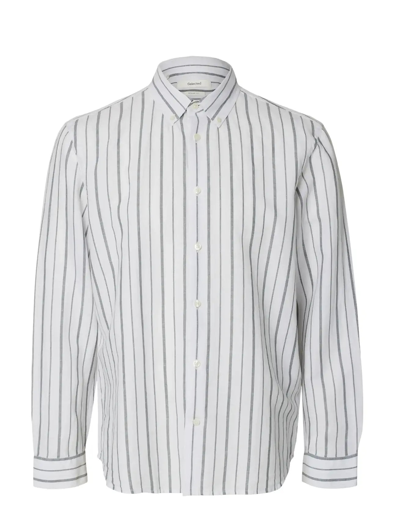 Selected Slhregclay Linen Blend Bd Ls Shirt - - S 2
