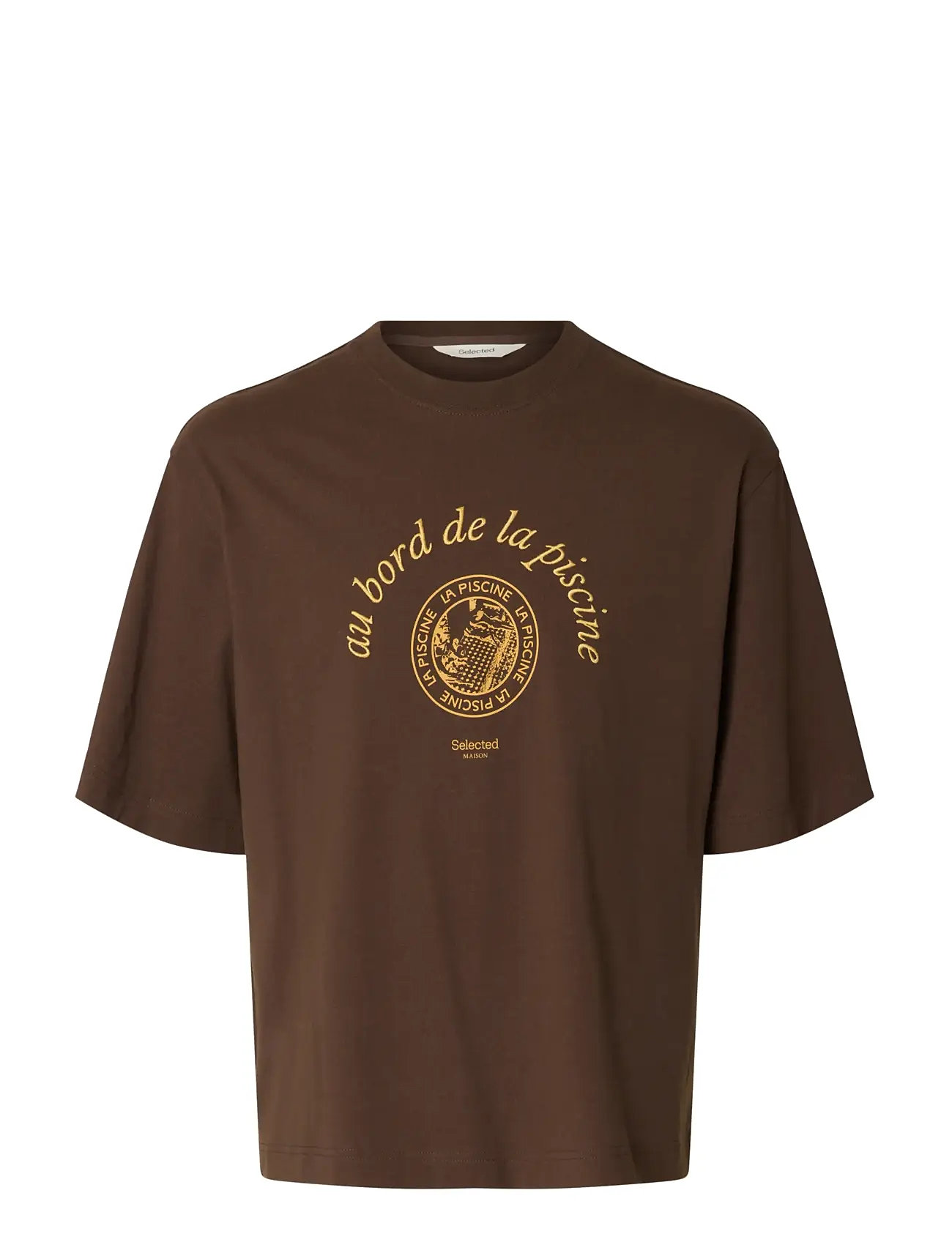 Selected | Slhboxynorman Graphic Ss O-Neck Tee | L