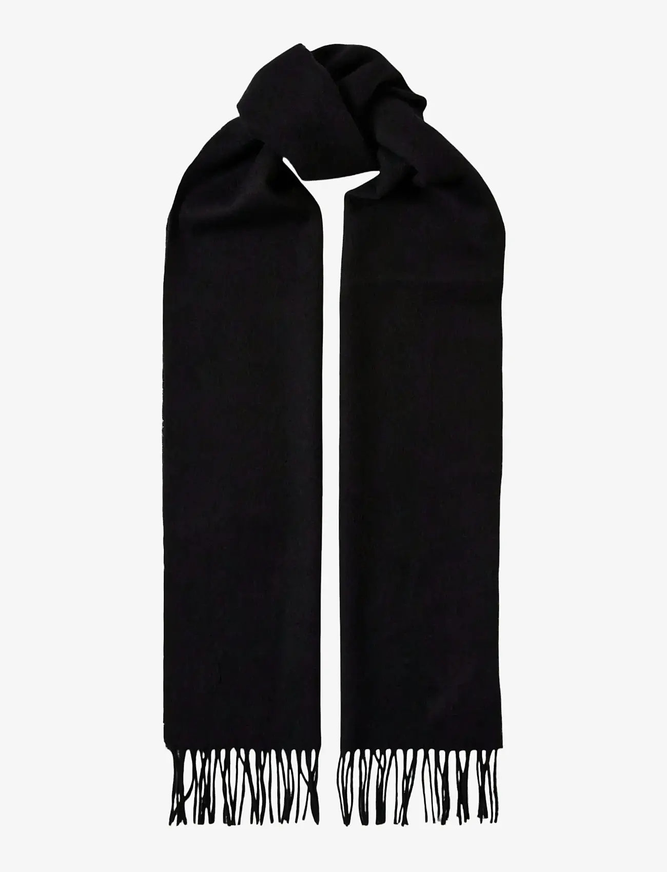 Selected - SLMTOPE WOOL SCARF - talvesallid - black - 1