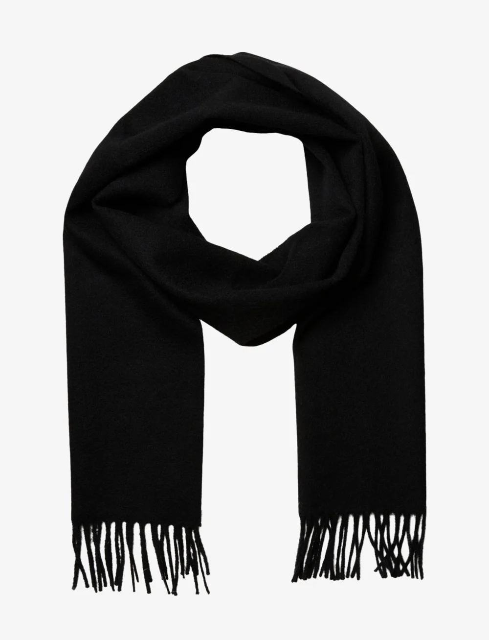 Selected - SLHTOPE WOOL SCARF B - halsdukar - black - 2