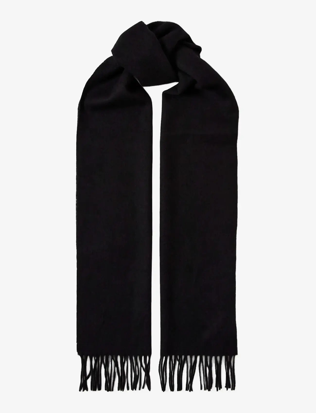 Selected - SLMTOPE WOOL SCARF - talvesallid - black - 3