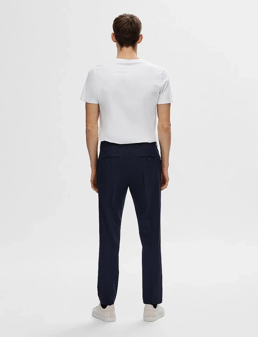 Selected - SLHSLIM-MYLOLOGAN NAVY TROUSER B NOOS - suit trousers - navy blazer - 3