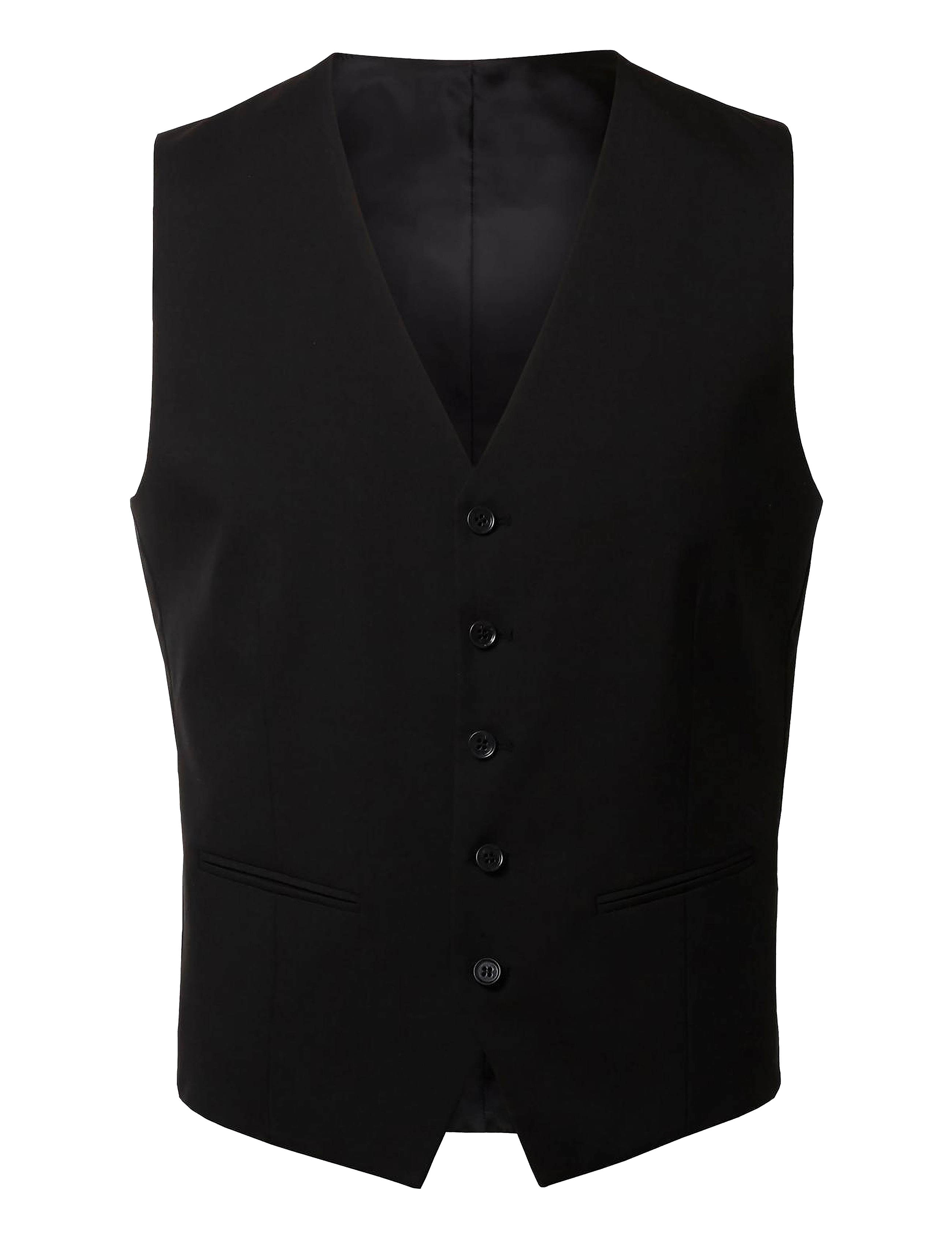 Selected SLHSLIM-MYLOLOGAN BLACK WAISTCOAT B NOOS - Waistcoats - BLACK / black