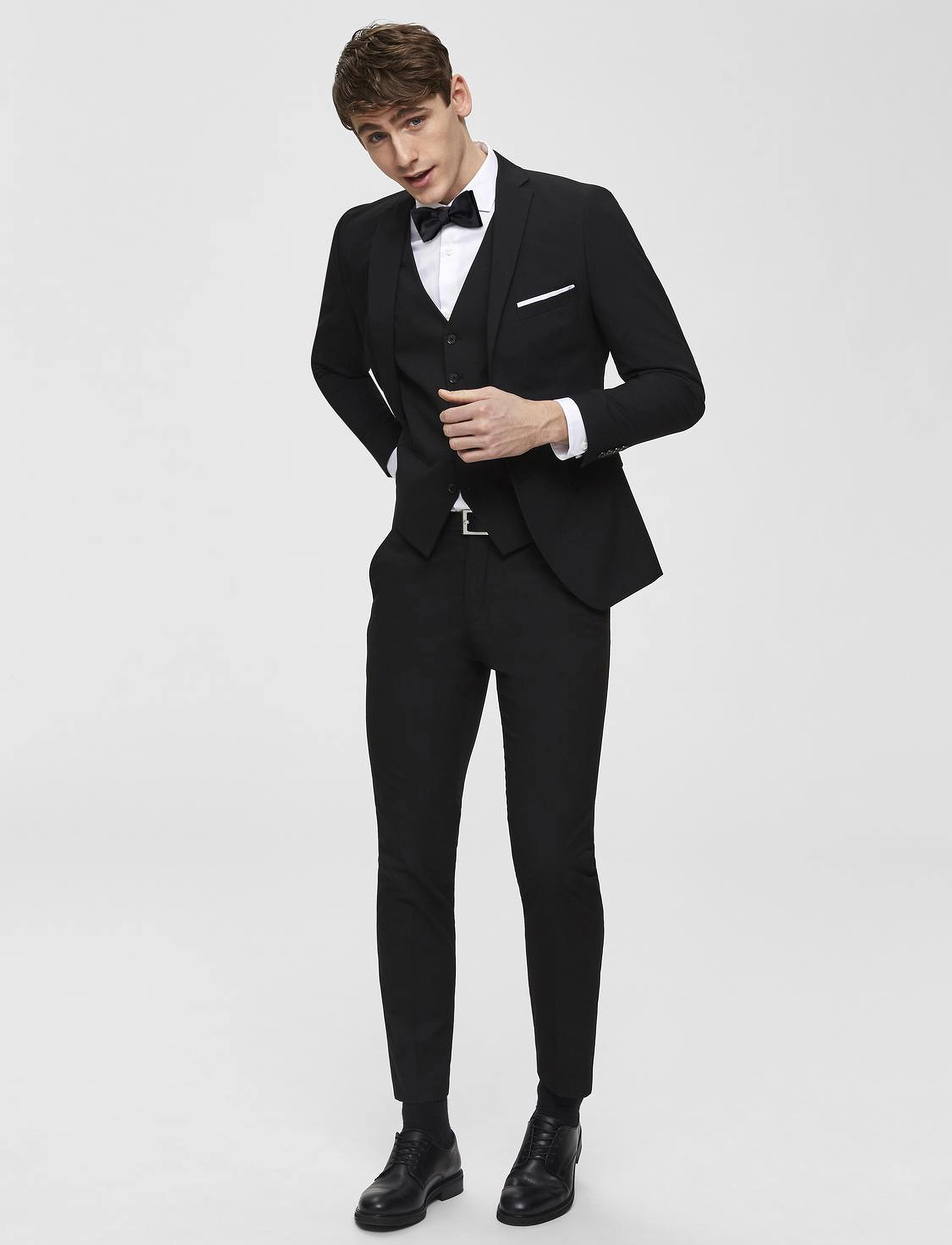 Selected - SLHSLIM-MYLOLOGAN BLACK WAISTCOAT B NOOS - black - 4