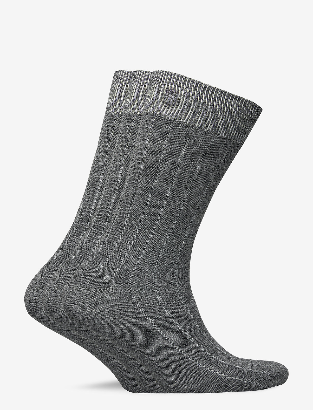 Selected Homme - SLHPETE 3-PACK COTTON RIB SOCK NOOS - grey - 1