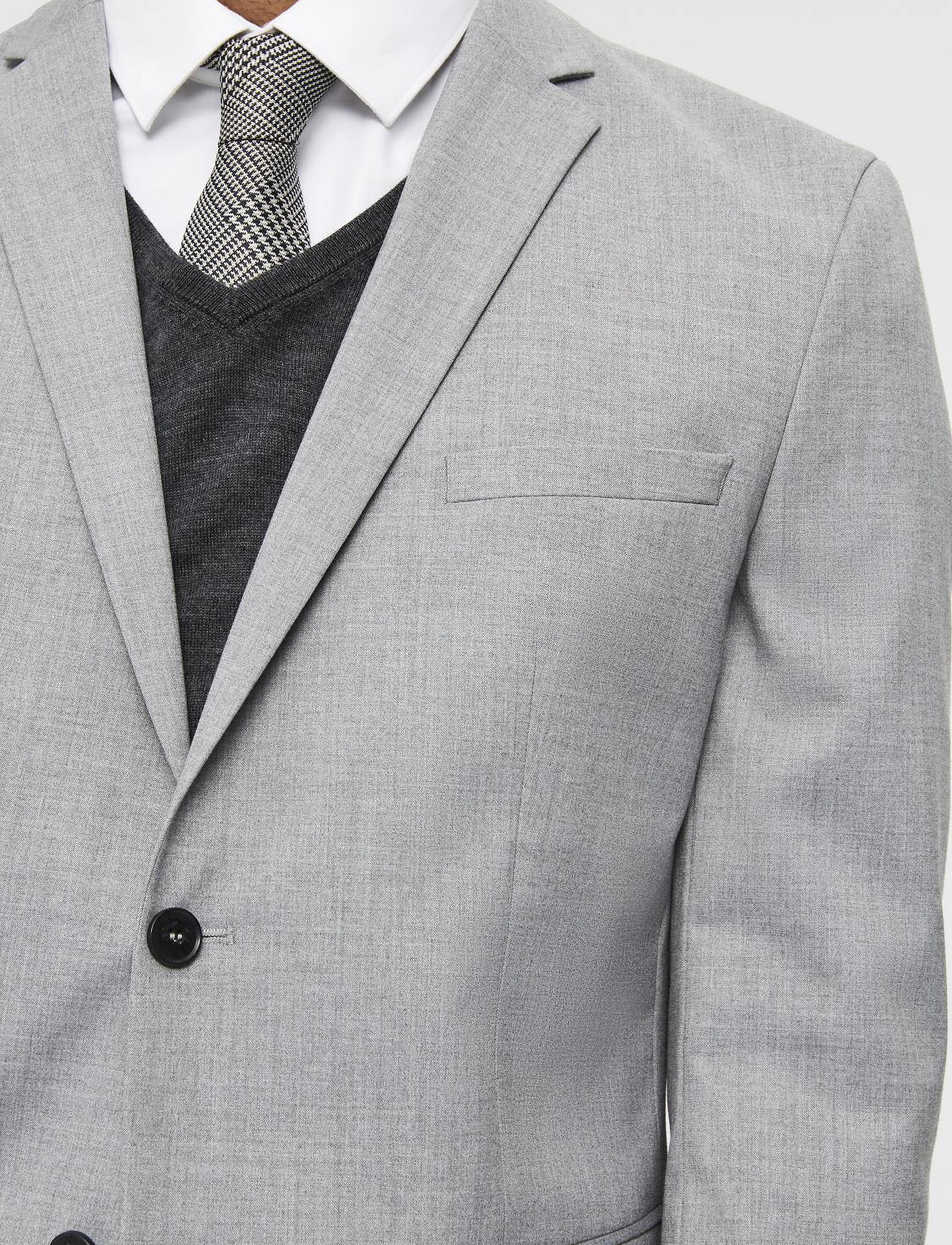 Selected - SLHSLIM-MYLOLOGAN LIGHT GREY BLZ B NOOS - light grey melange - 5