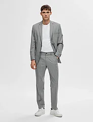 Selected Homme - SLHSLIM-MYLOLOGAN LIGHT GREY TRS B NOOS - formal trousers - light grey melange - 7