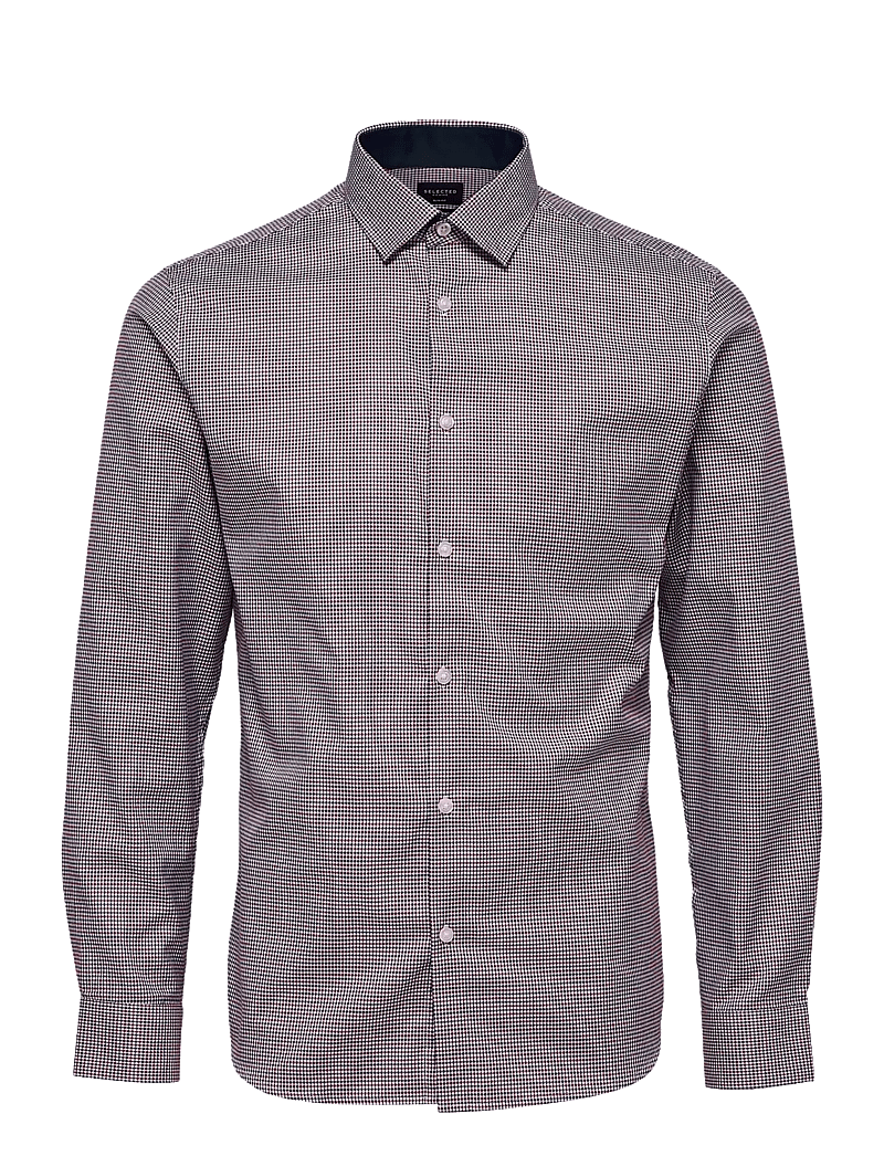 Selected - SLHSLIMNEW-MARK SHIRT LS B NOOS - casual skjortor - bright white - 1