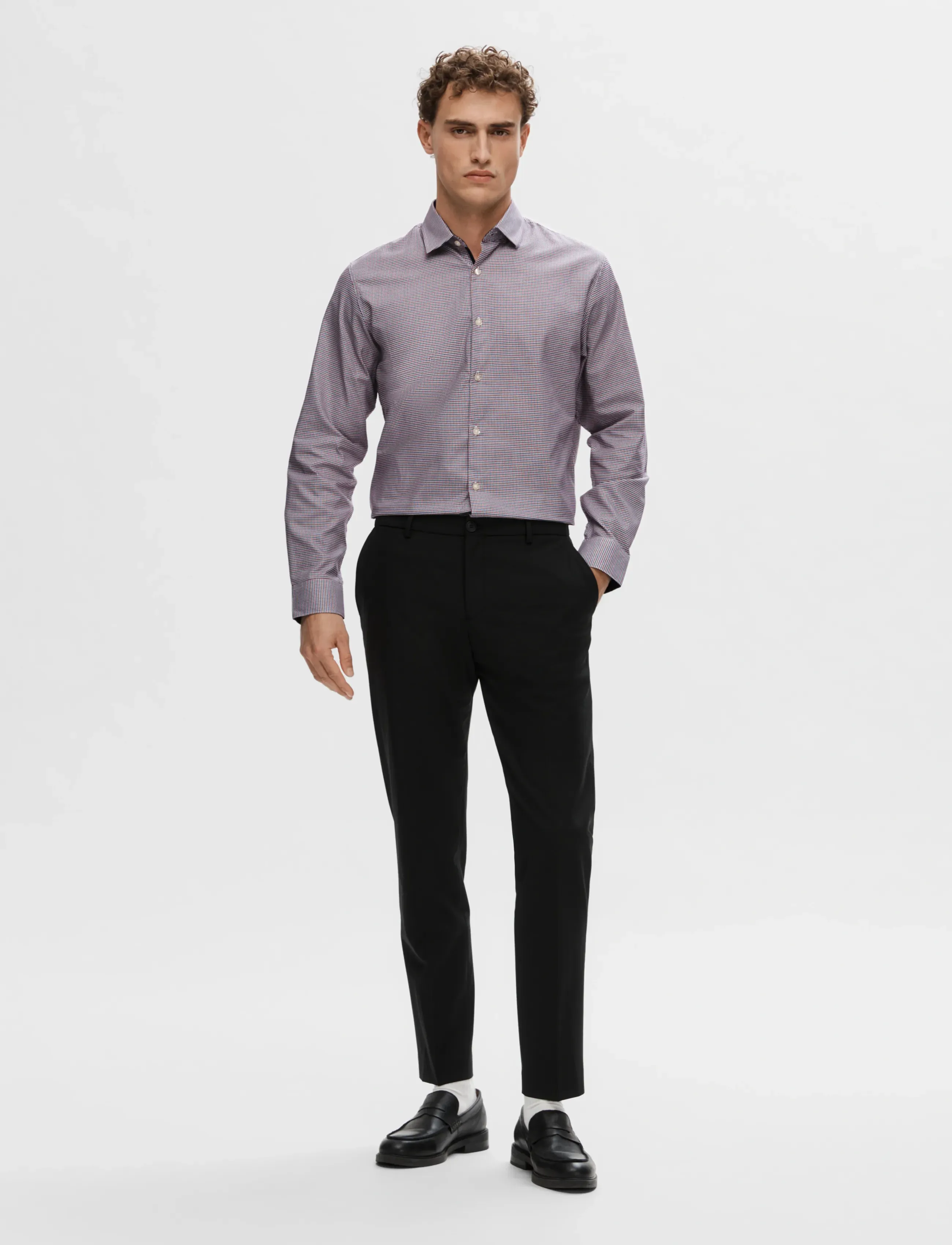 Selected - SLHSLIMNEW-MARK SHIRT LS B NOOS - bright white - 3