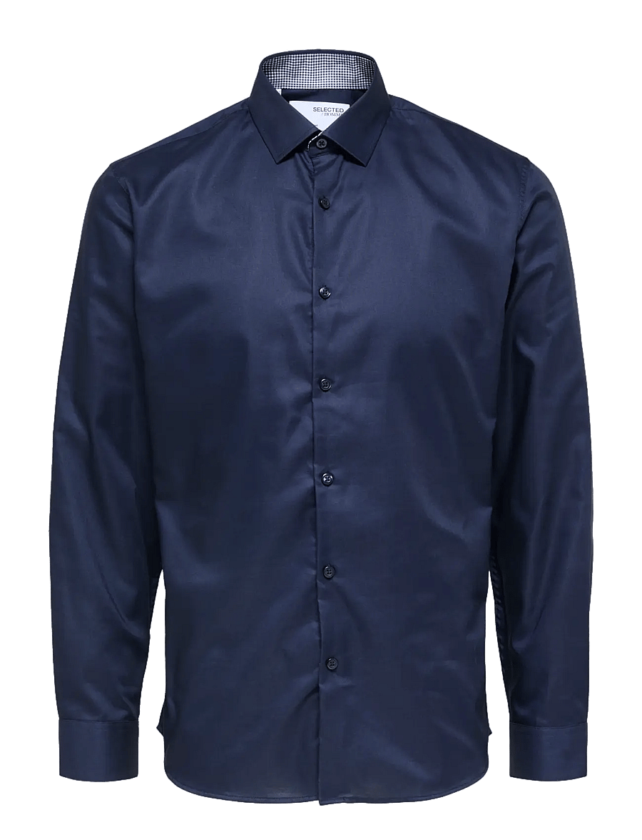 Selected - SLHSLIMNEW-MARK SHIRT LS B NOOS - navy blazer - 1