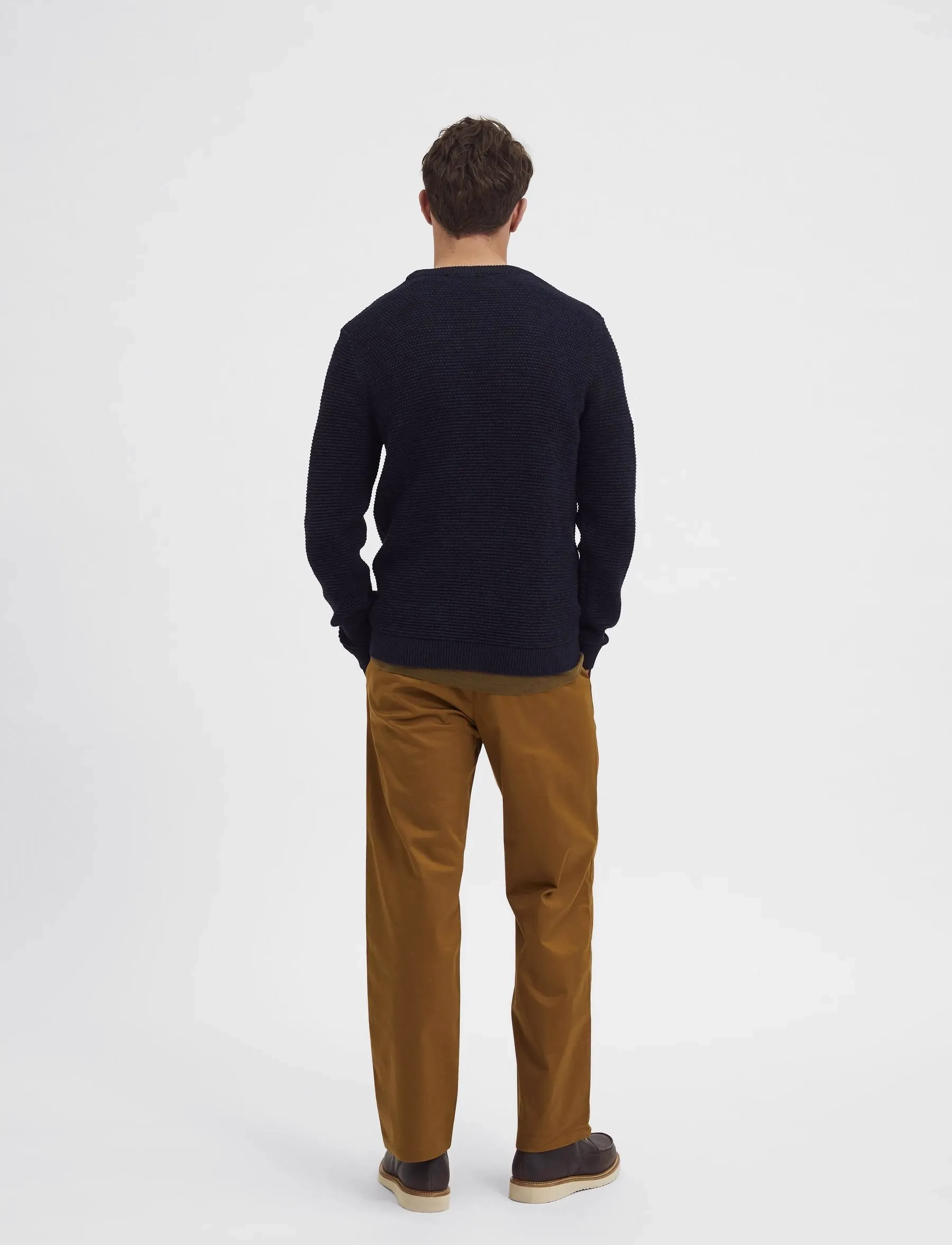 Selected - SLHVINCE LS KNIT BUBBLE CREW NECK W - salute - 3