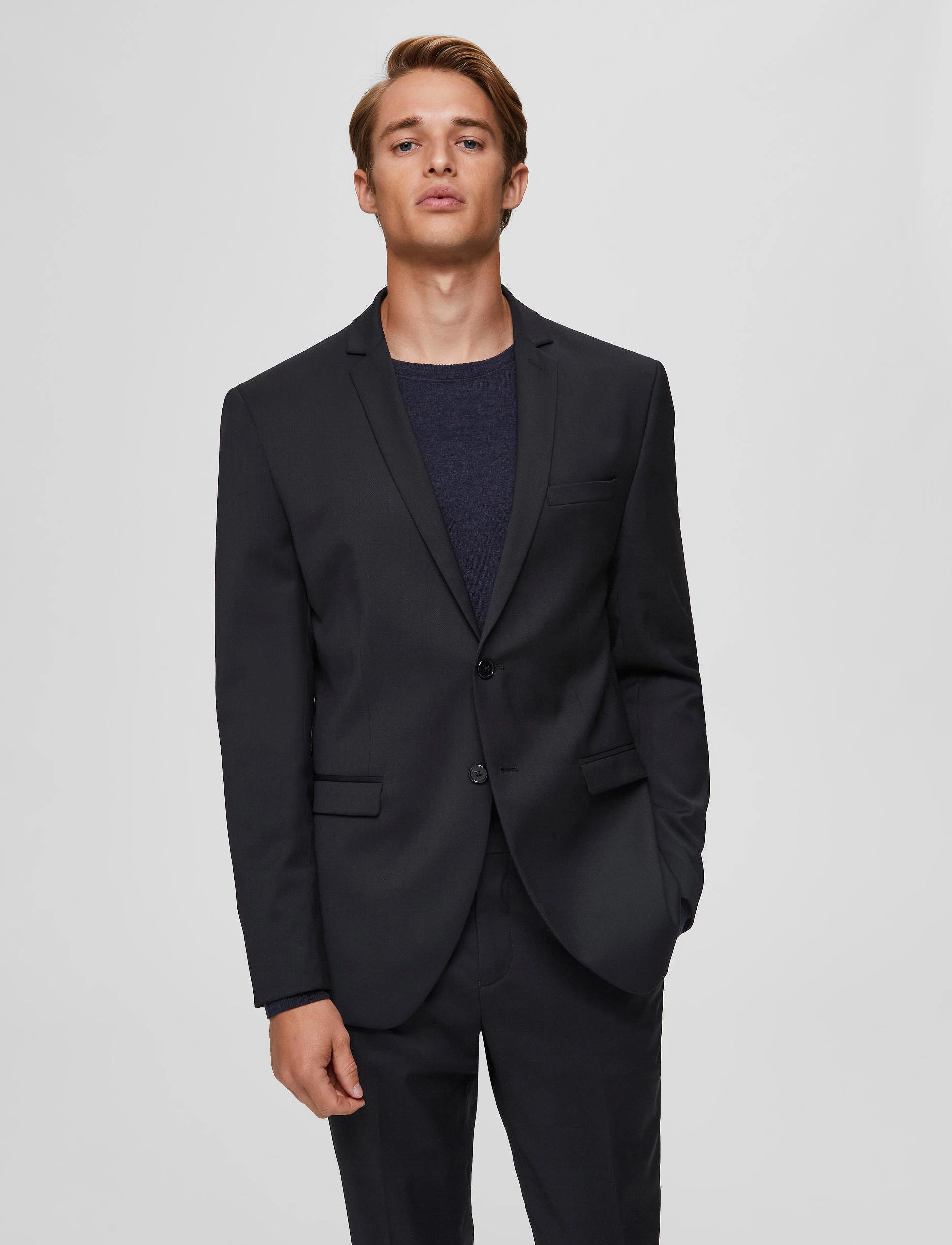 Selected Homme - SLHSLIM-MYLOBILL BLACK BLZ B NOOS - black - 2