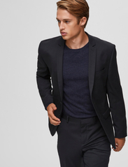 Selected Homme - SLHSLIM-MYLOBILL BLACK BLZ B NOOS - double breasted blazers - black - 7