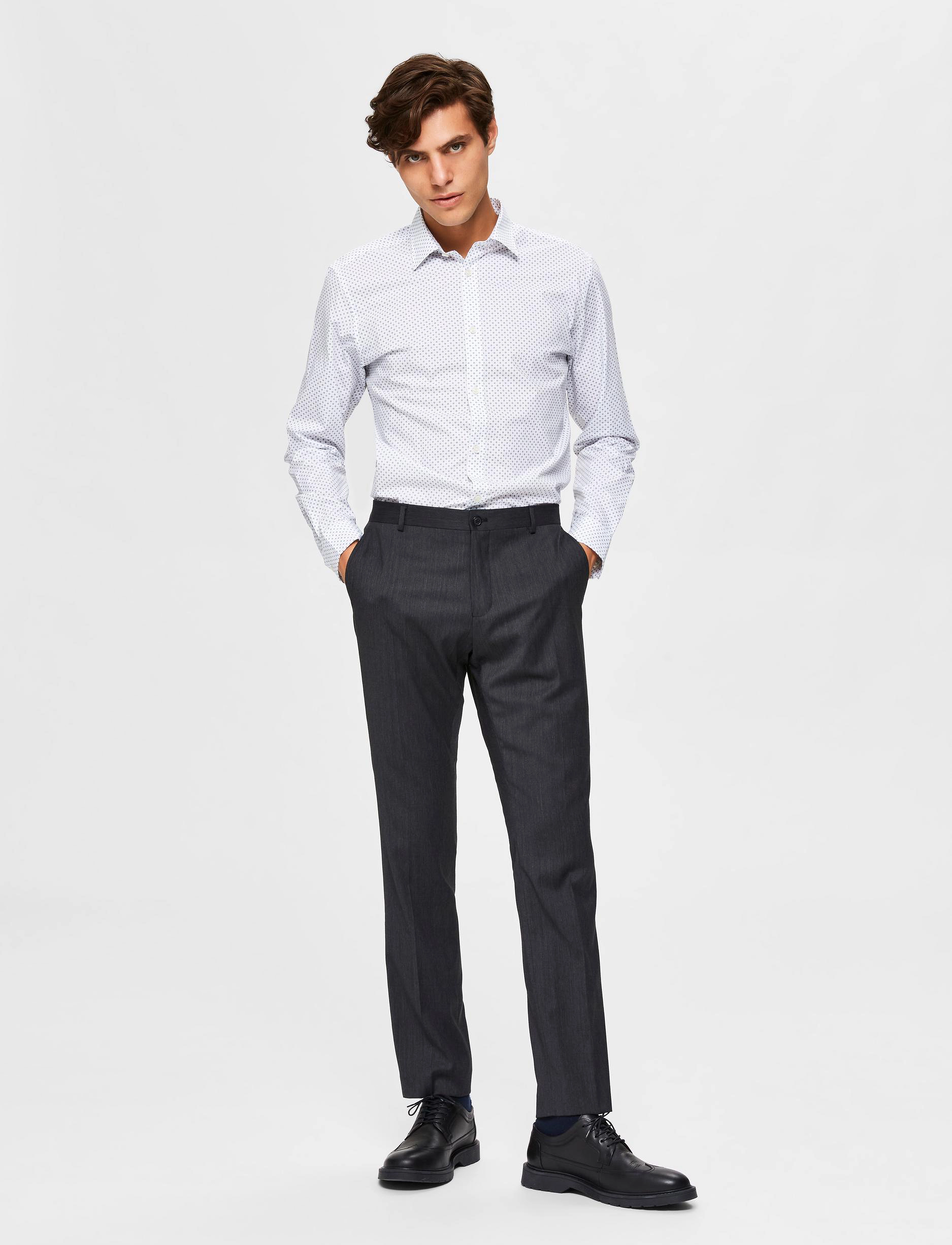 Selected Homme - SLHSLIM-MYLOBILL GREY TRS B - grey - 4