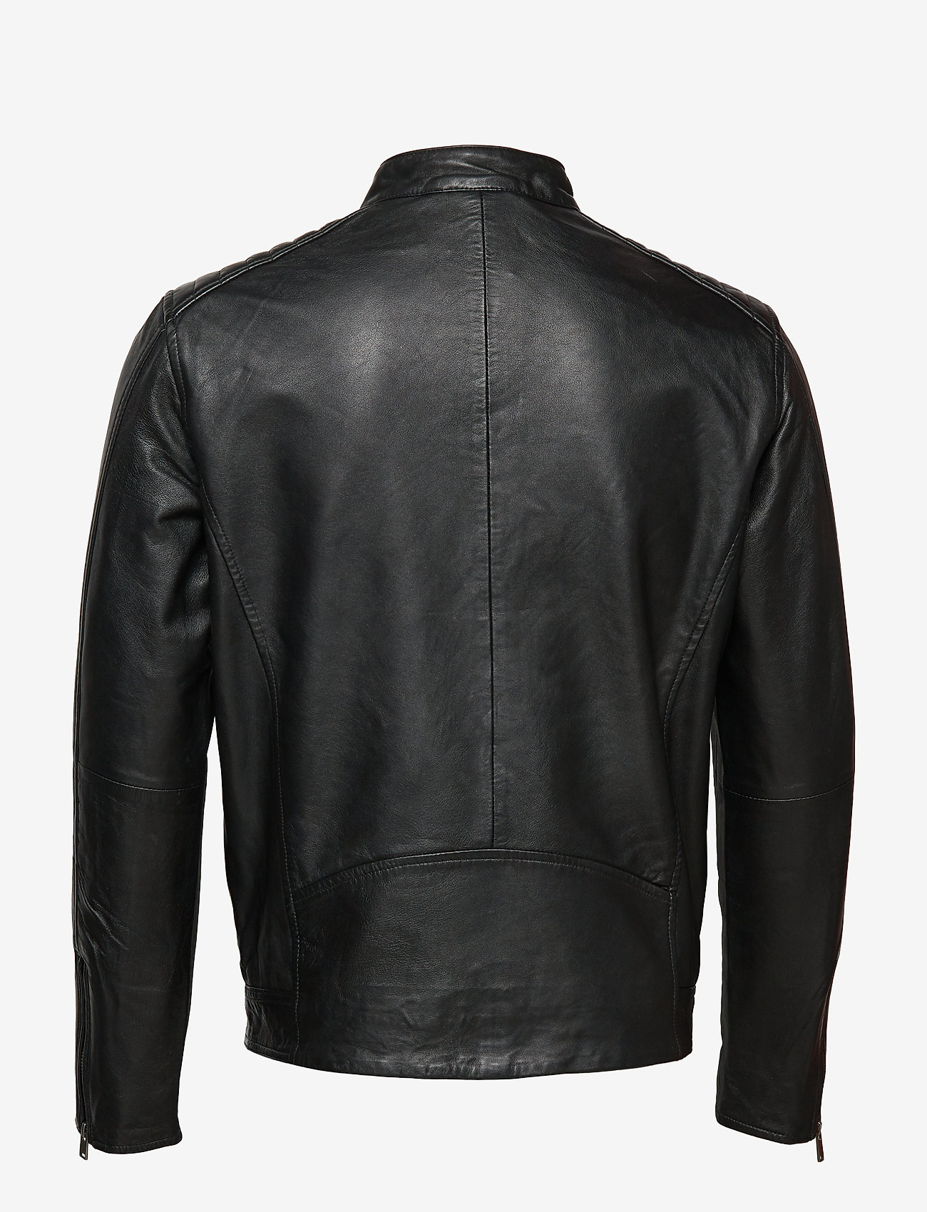 Selected Homme - SLH R-03 RACER  LEATHER JKT W - black - 1