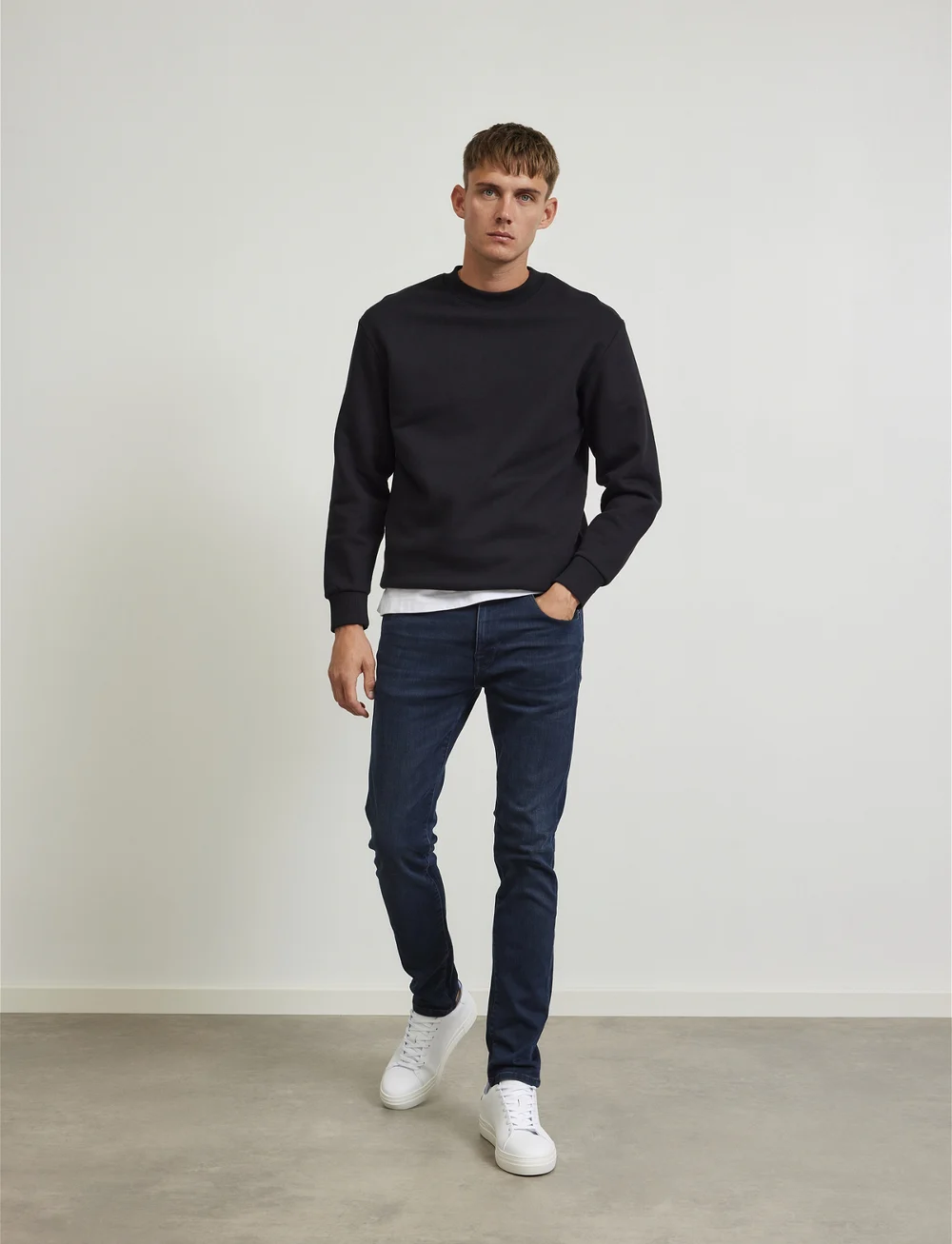 Selected - SLHSLIM-LEON 6155 BB SUPER ST JNS J - slim jeans - blue black denim - 0