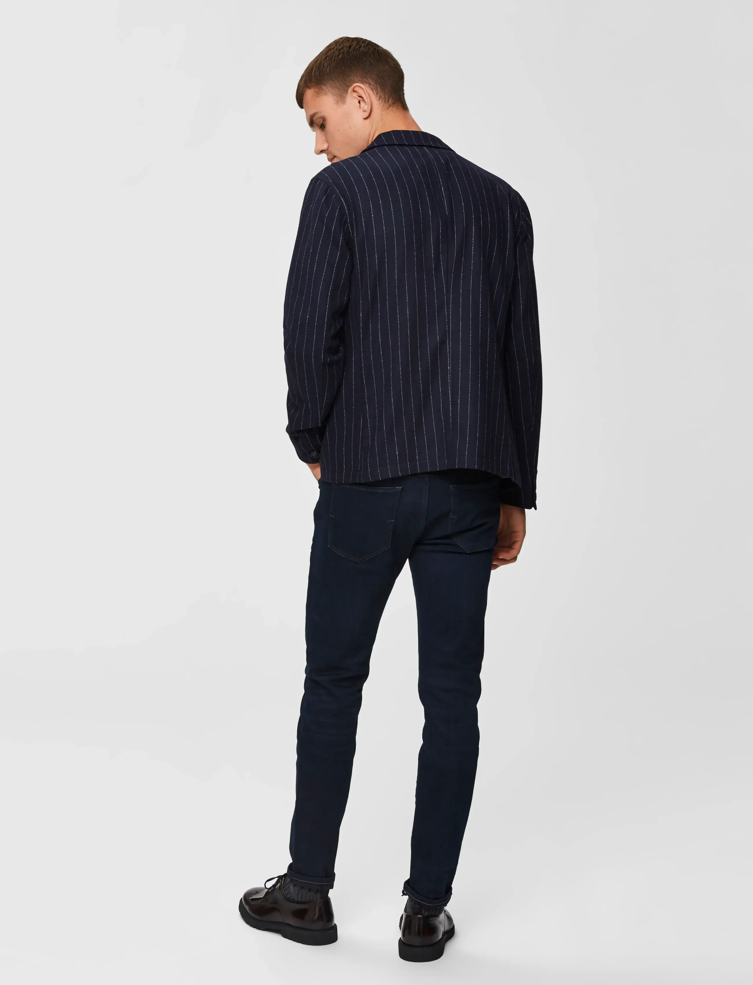 Selected - SLH175-SLIMLEON 6155 BB SUPER JNS NOOS - slim jeans - blue black denim - 3