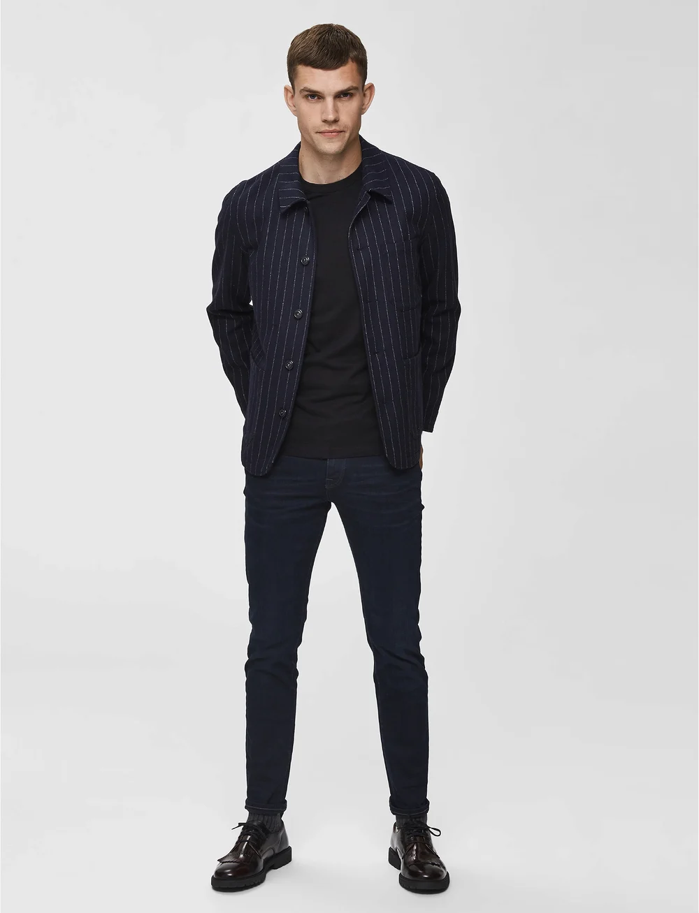 Selected - SLHSLIM-LEON 6155 BB SUPER ST JNS J - slim jeans - blue black denim - 5