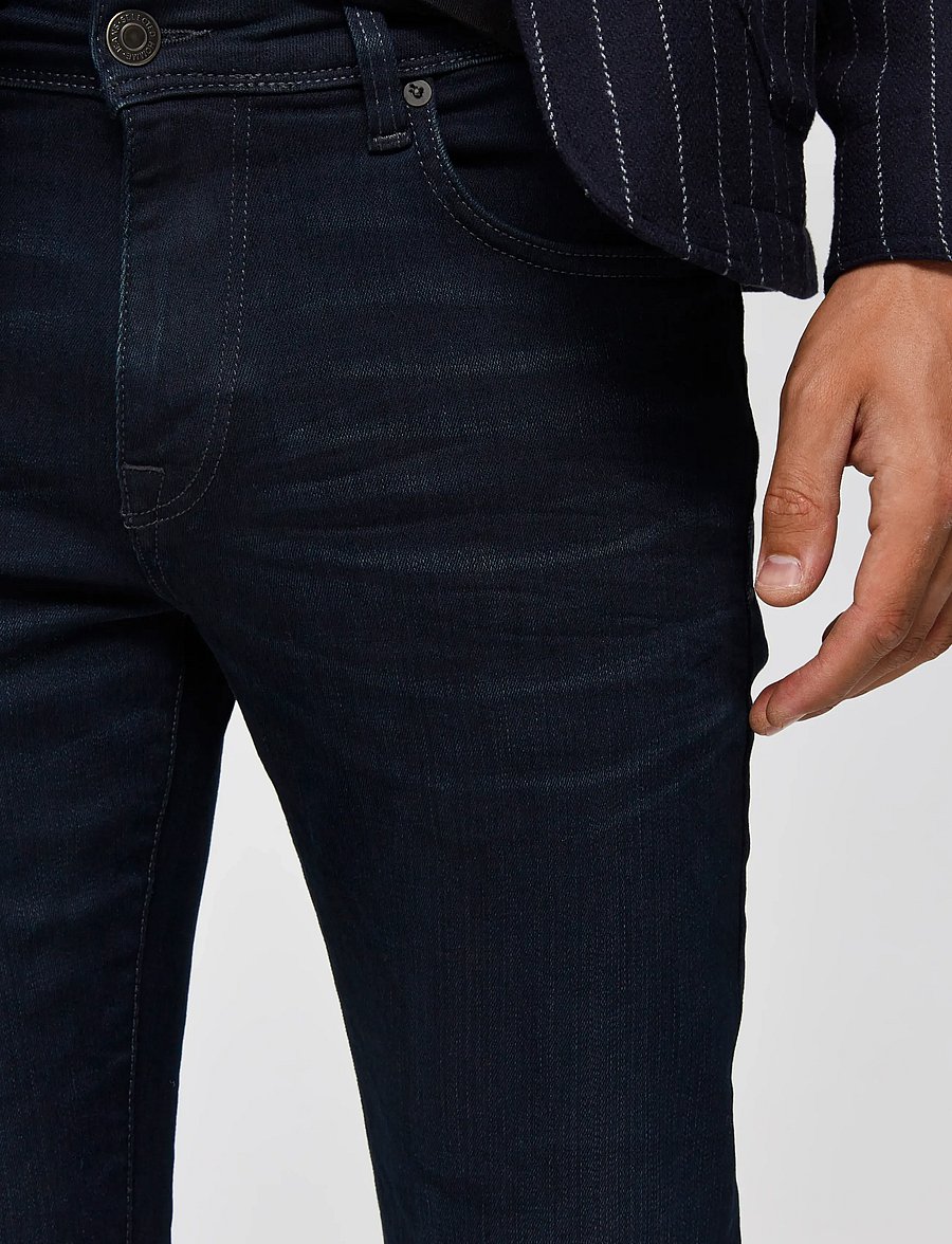 Selected - SLM175-SLIMLEON 6155 BB SUPER JNS NOOS - slim fit jeans - blue black denim - 5