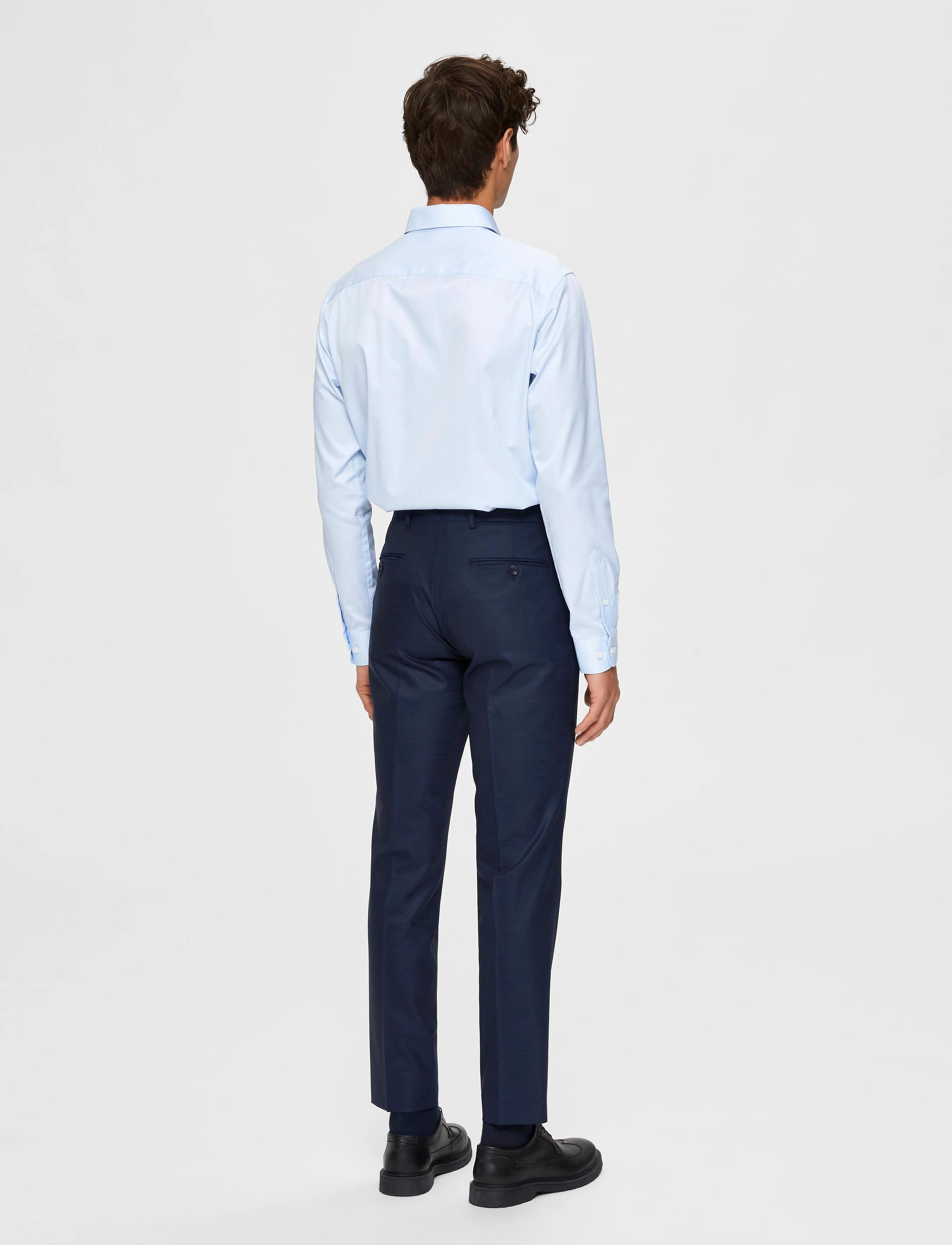 Selected - SLHSLIM-MYLOSTATE FLEX DK BL TRS B NOOS - jakkesætsbukser - dark blue - 3