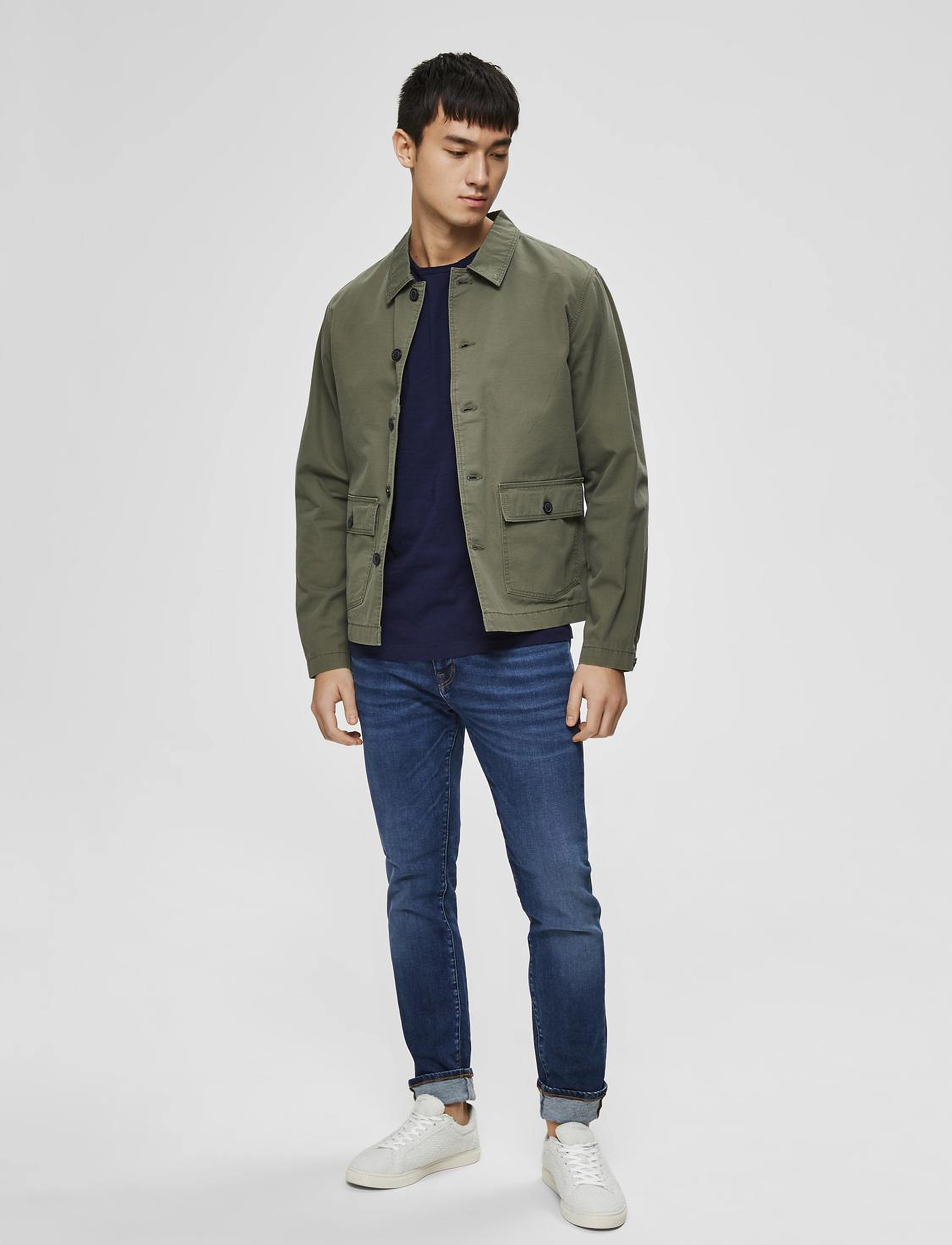 Selected - SLHMORGAN SS O-NECK TEE W - maritime blue - 4