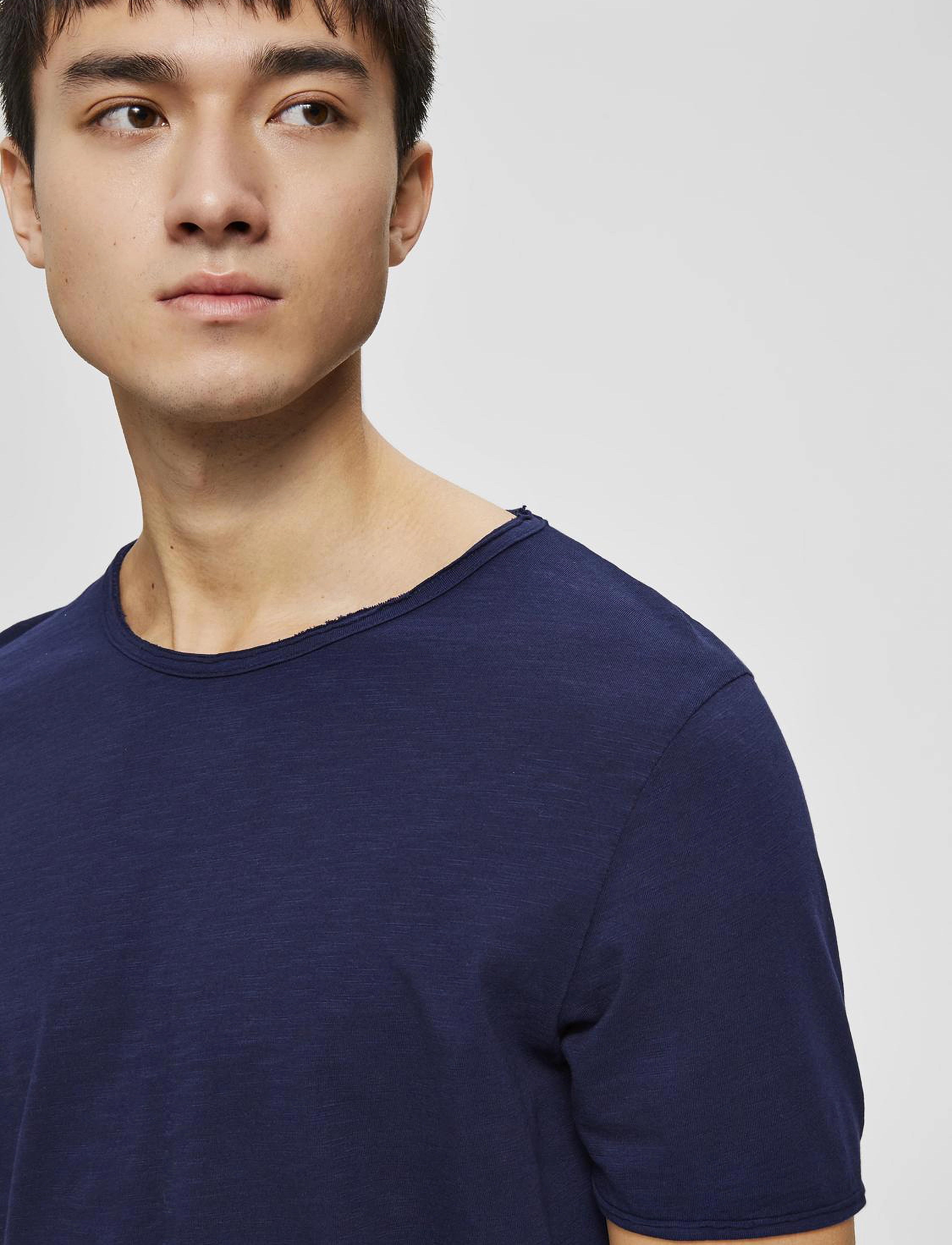 Selected - SLHMORGAN SS O-NECK TEE W - maritime blue - 5