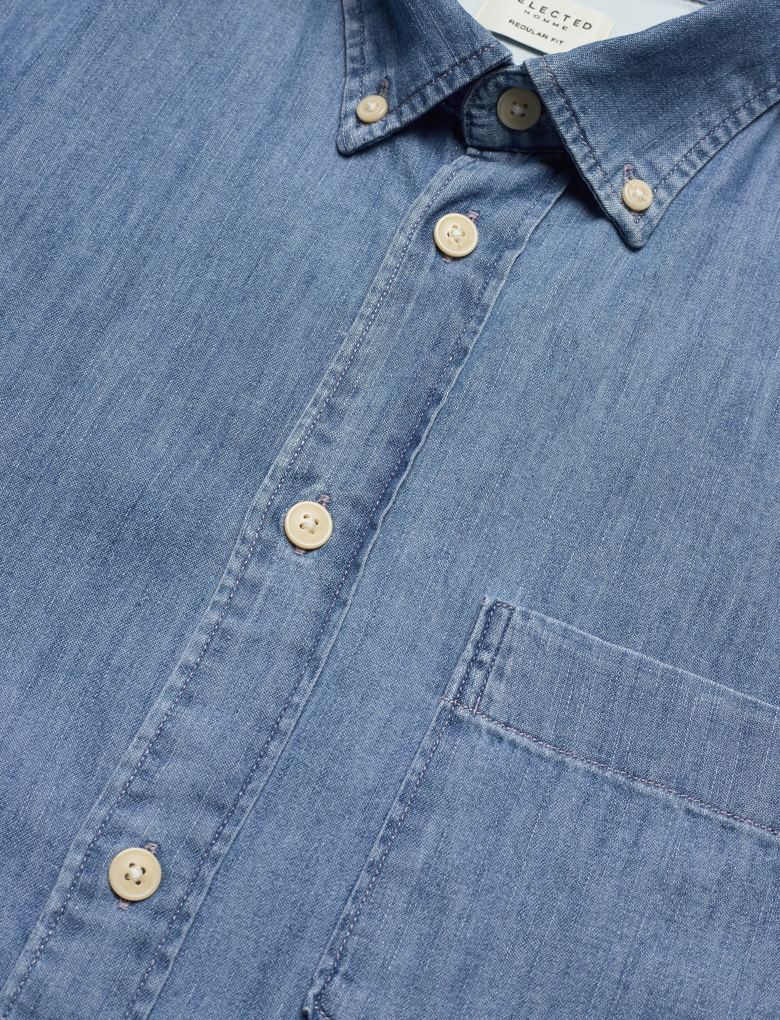 Selected Homme - SLHREGPERFECT-LARSON SHIRT LS W - light blue denim - 3
