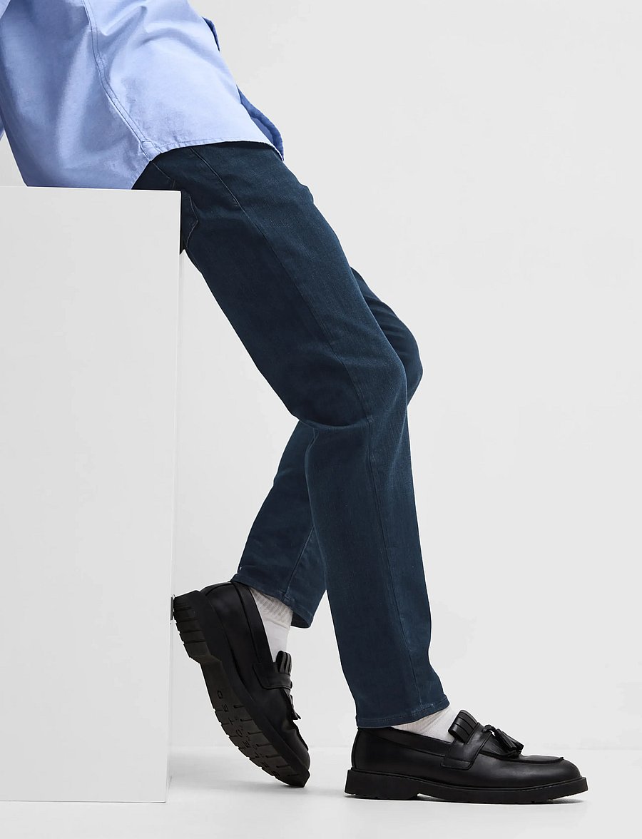 Selected - SLH196-STRAIGHT SCOTT 6155 BB JNS NOOS - normale jeans - blue black denim - 5