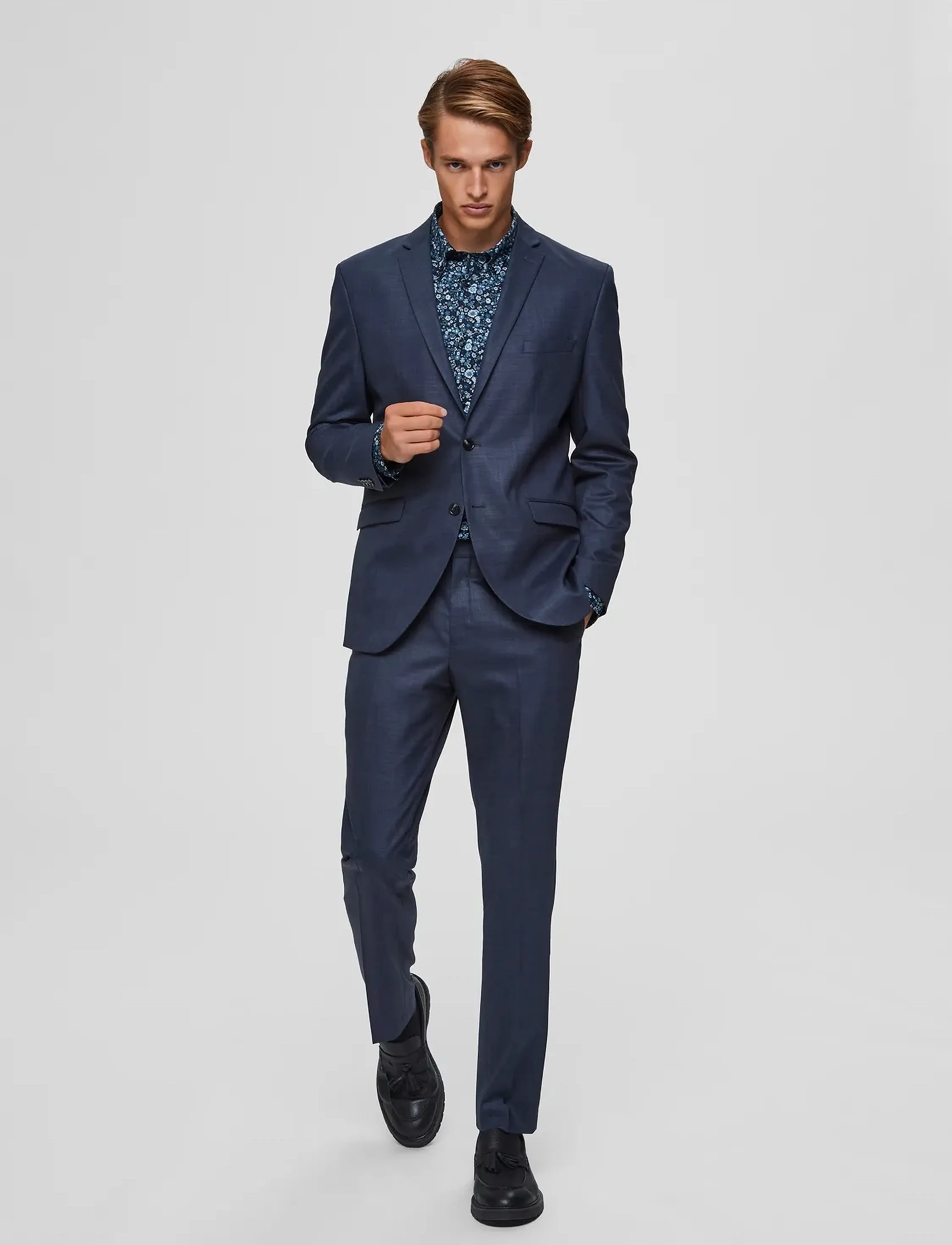 Selected - SLHSLIM-MYLOSTATE FLEX BL STR BLZ B - enkeltradede blazere - dark blue - 4