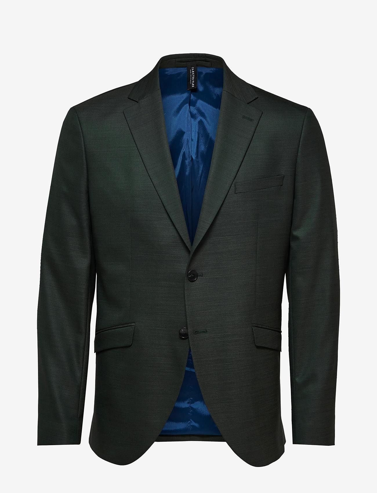 Selected Homme - SLHSLIM-MYLOSTATE FLEX GREEN BLZ B - blazers met dubbele knopen - dark green - 0