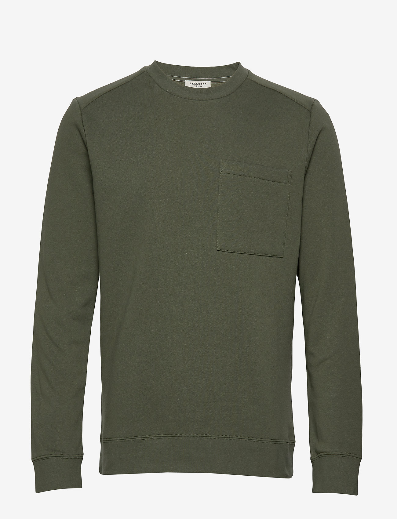 Selected Homme - SLHFRANK CREW NECK SWEAT W - beetle - 0