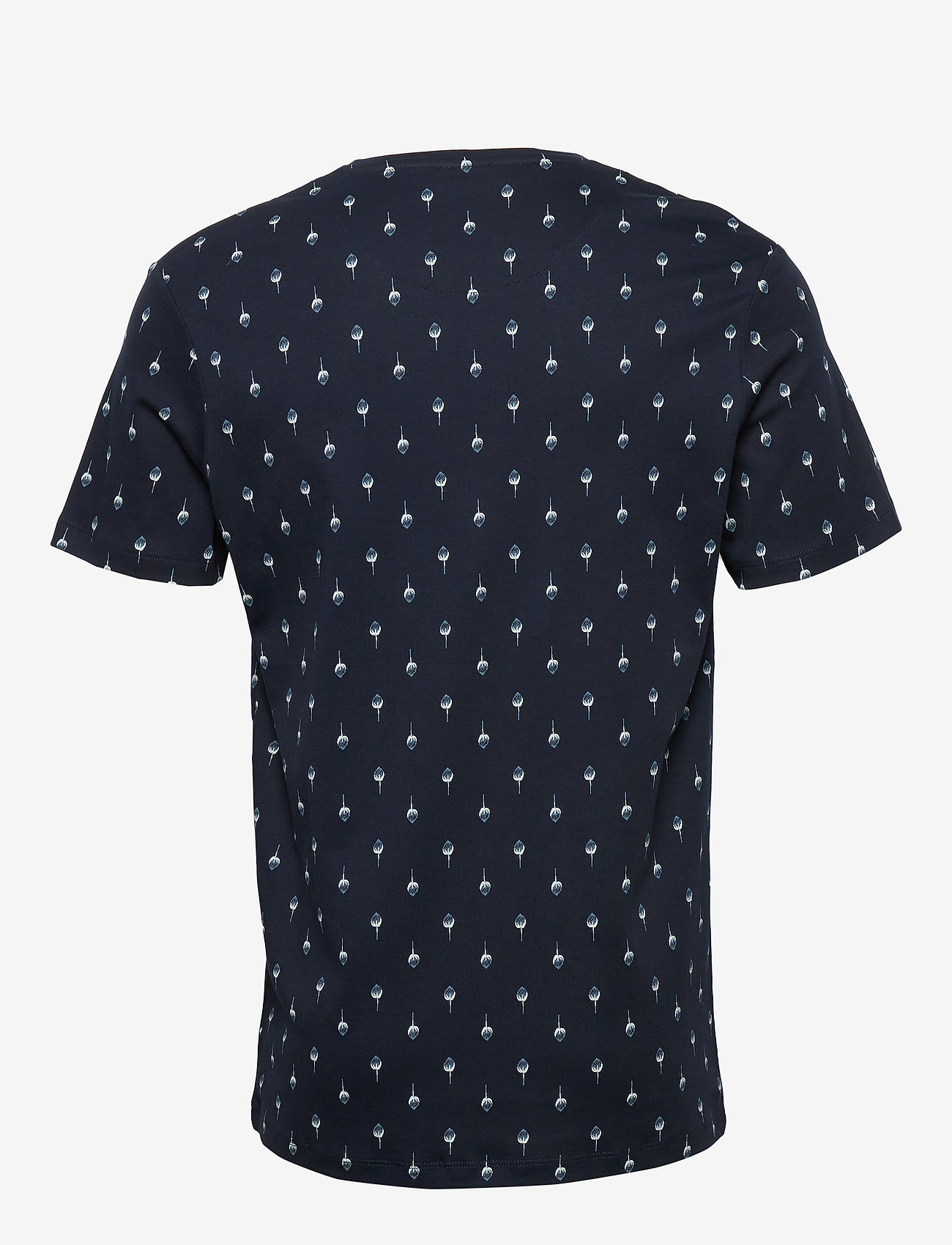 Selected Homme - SLHSADE AOP SS O-NECK TEE B - sky captain - 1
