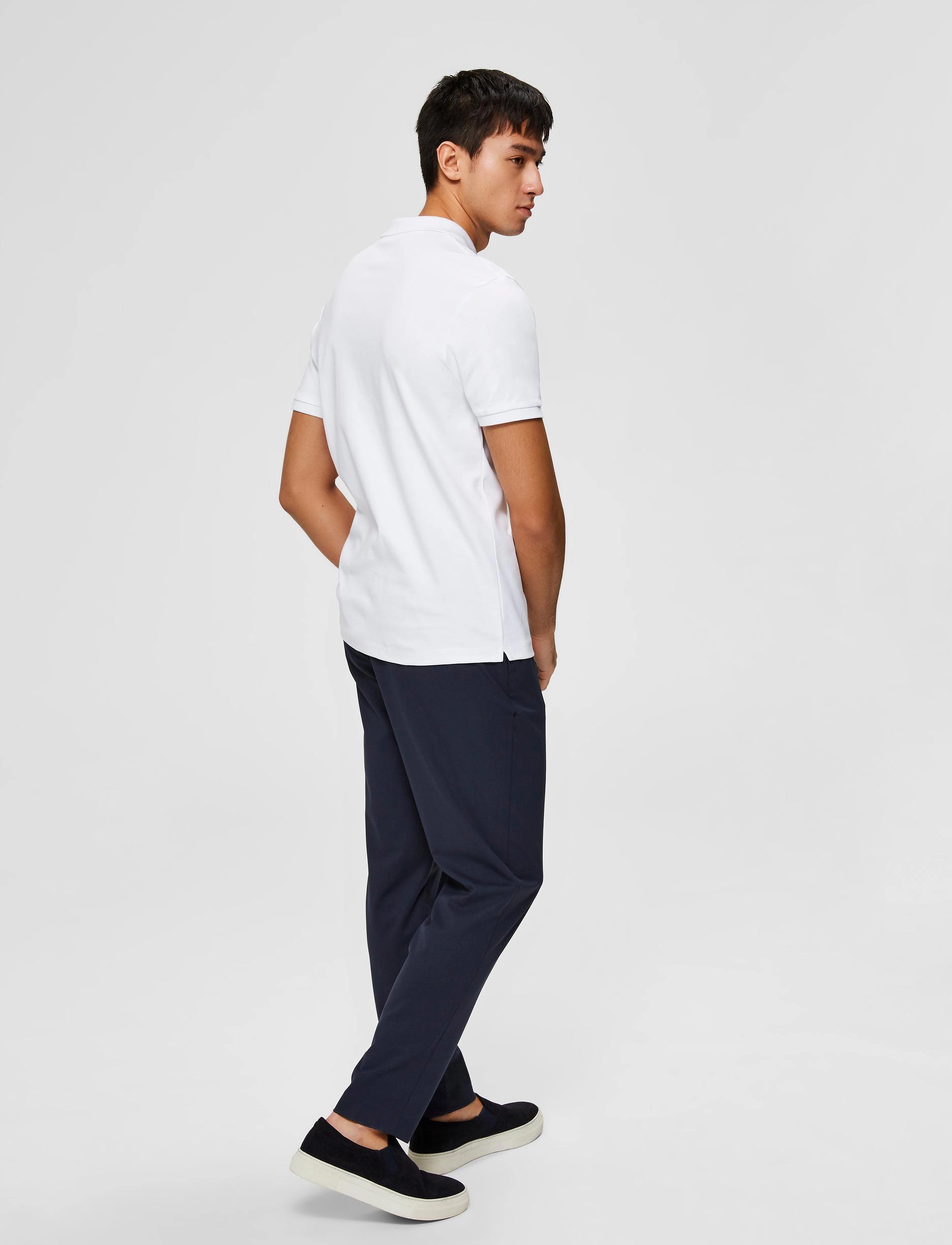 Selected Homme - SLHPARIS SS POLO B - bright white - 3