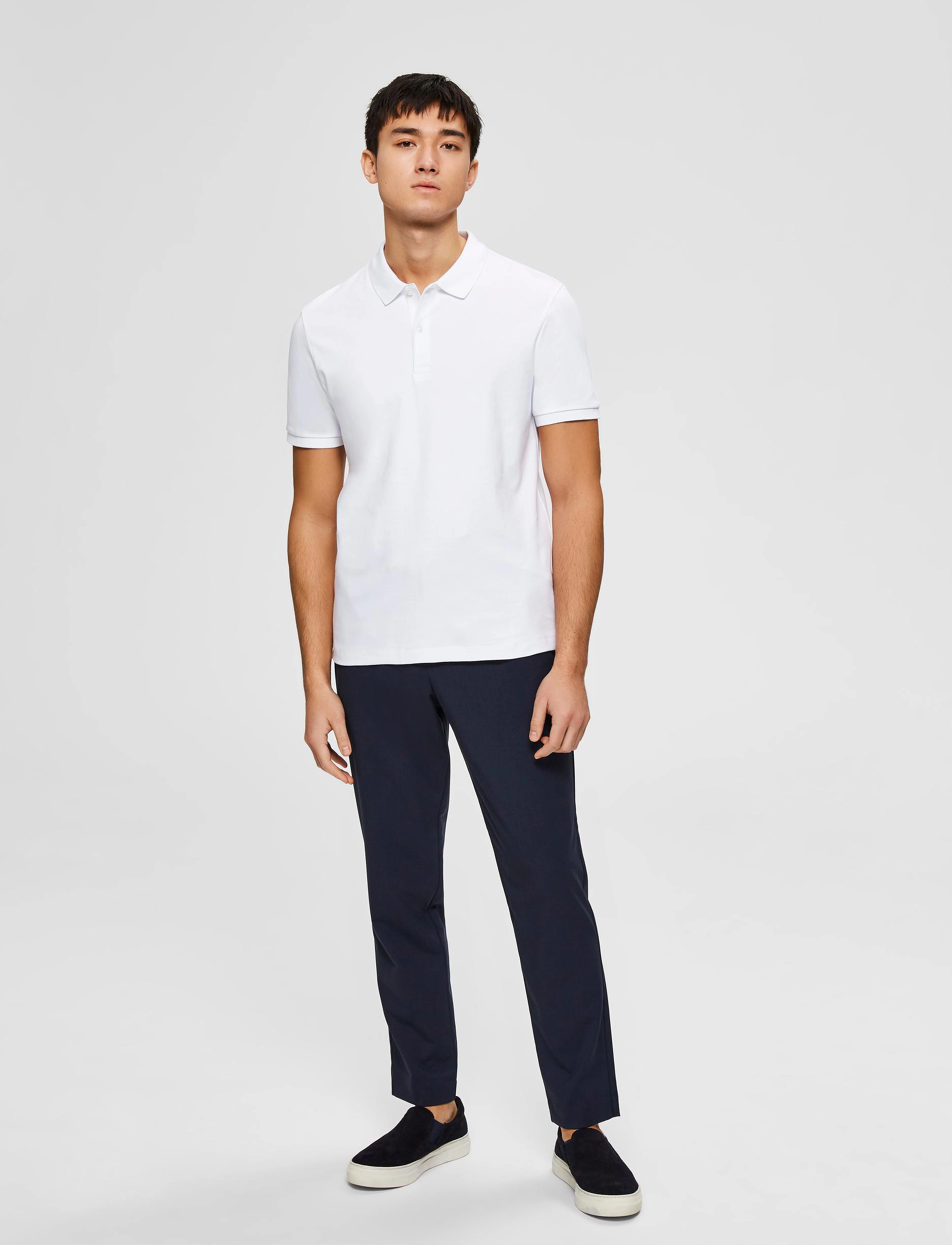 Selected Homme - SLHPARIS SS POLO B - bright white - 4