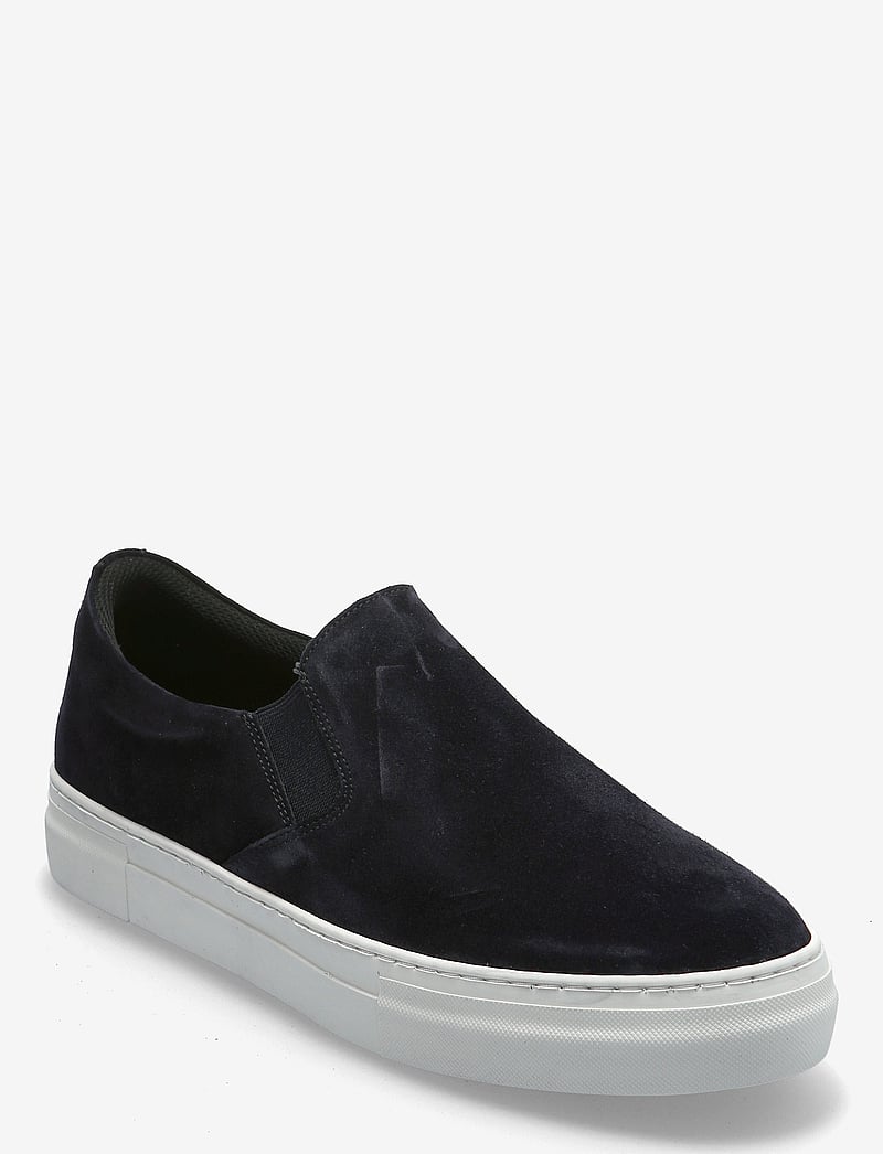 Selected - SLHDAVID CHUNKY SUEDE SLIPON - slip on sneakers - dark navy - 1