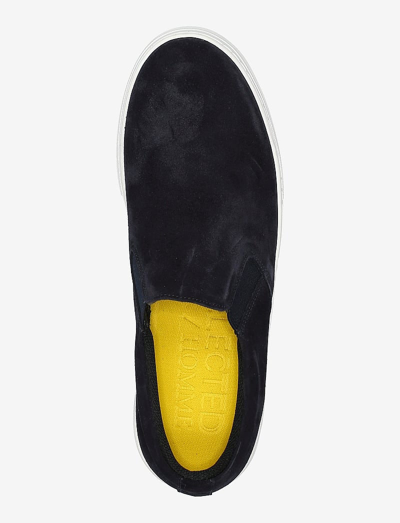 Selected - SLHDAVID CHUNKY SUEDE SLIPON - slip on sneakers - dark navy - 4