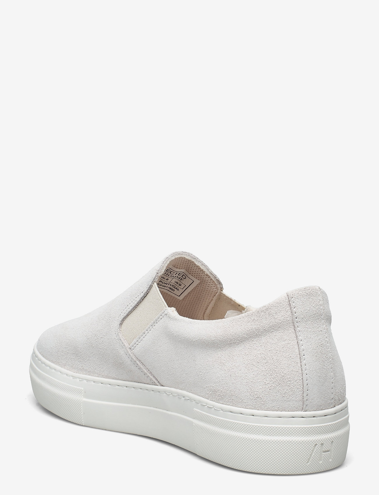 Selected - SLHDAVID CHUNKY SUEDE SLIPON - slip on sneakers - white - 3