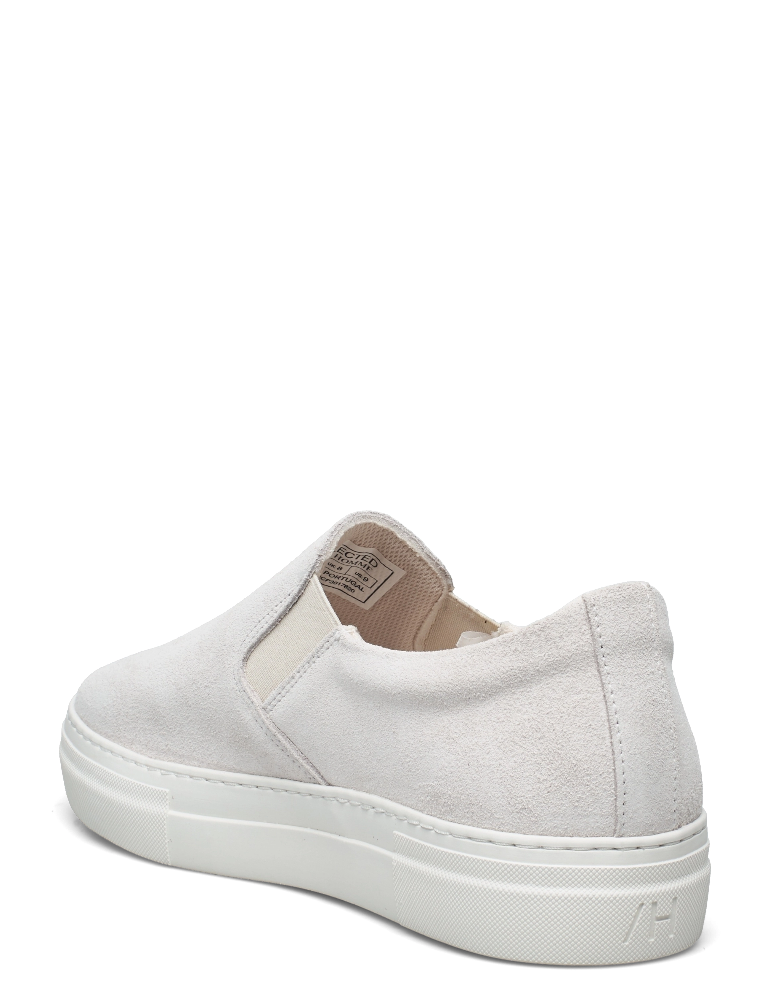 Selected - SLHDAVID CHUNKY SUEDE SLIPON - slip on sneakers - white - 3
