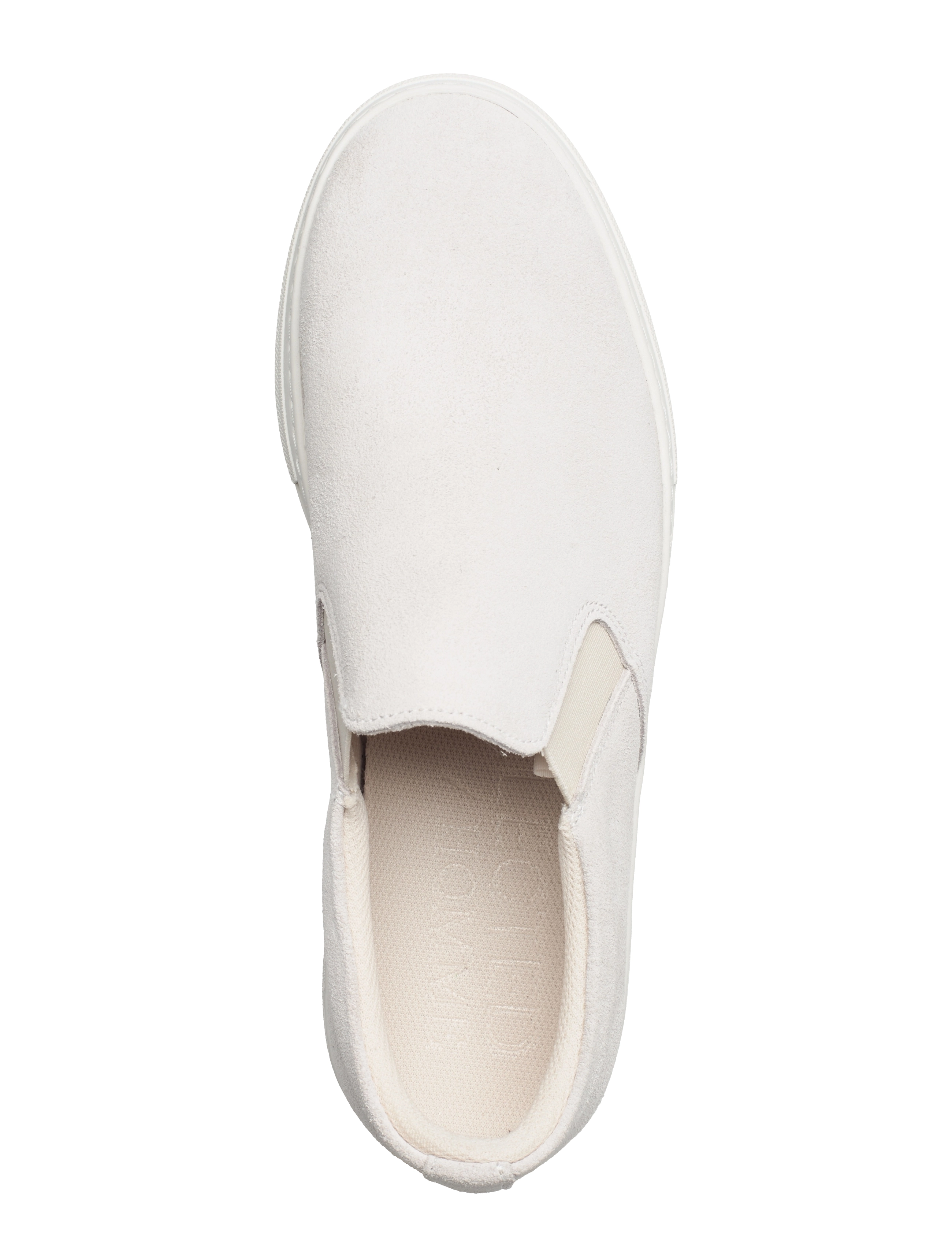 Selected - SLHDAVID CHUNKY SUEDE SLIPON - slip on sneakers - white - 4