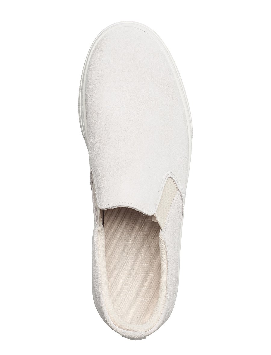 Selected - SLHDAVID CHUNKY SUEDE SLIPON - baskets slip-ons - white - 4