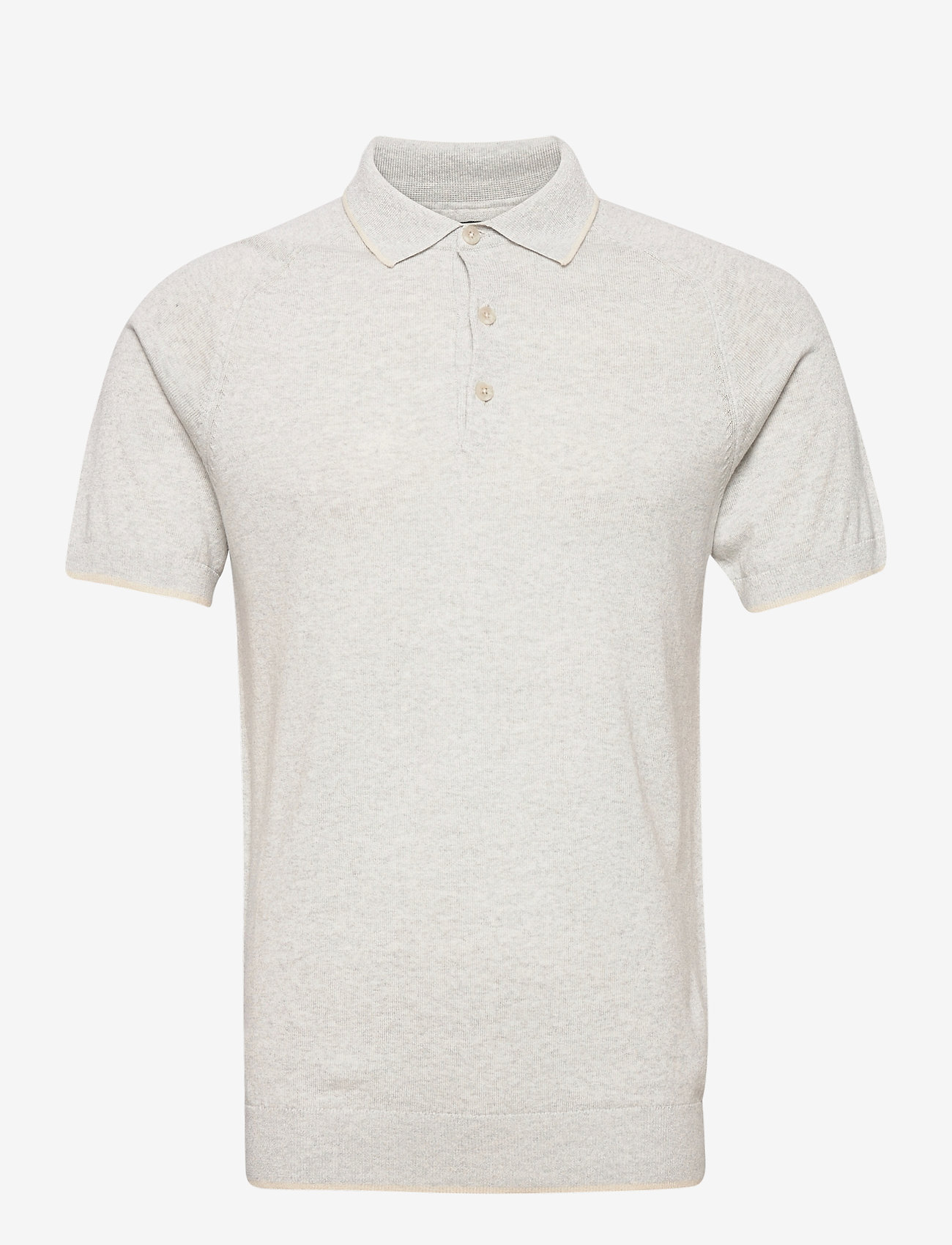 Selected Homme - SLHMOON SS POLO B - silver cloud - 0
