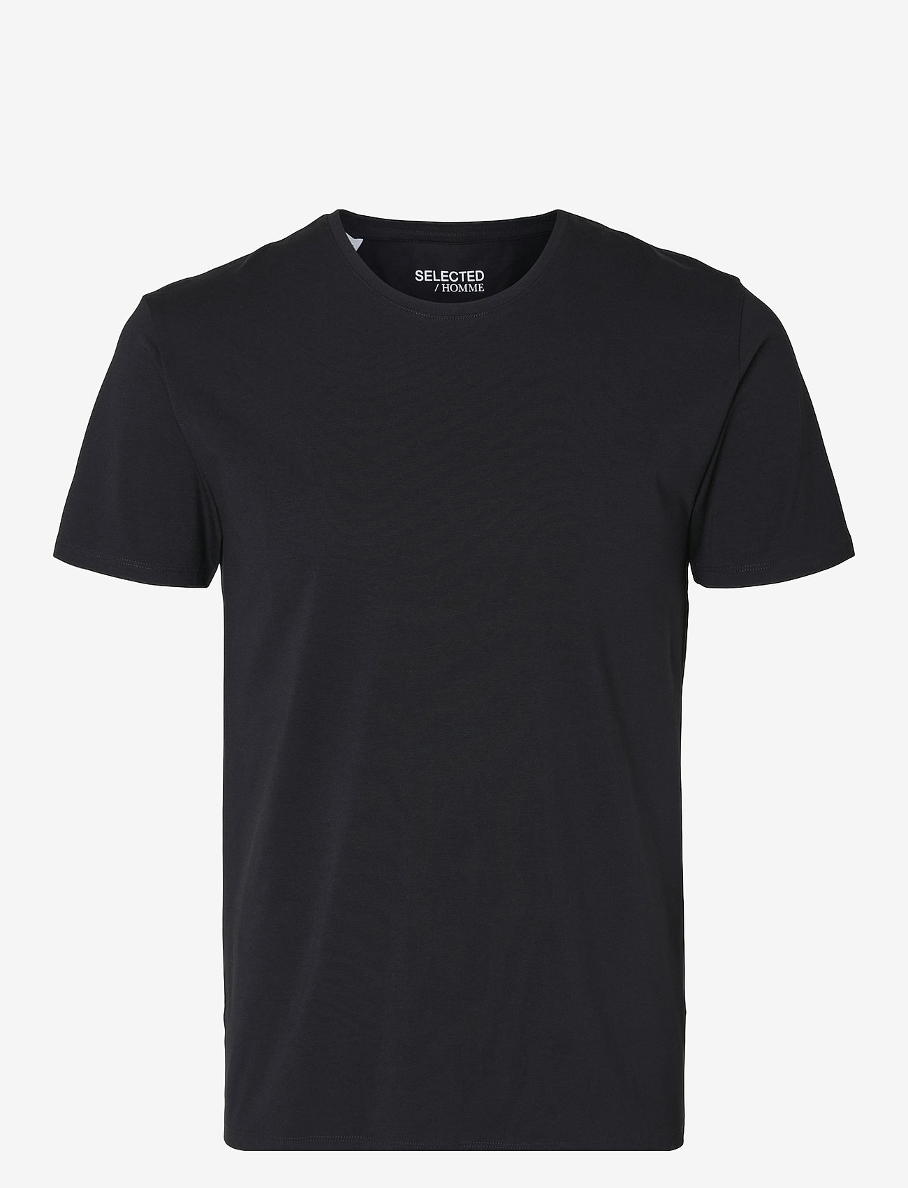Selected - SLMNEWPIMA SS O-NECK TEE NOOS - marškinėliai trumpomis rankovėmis - black - 1