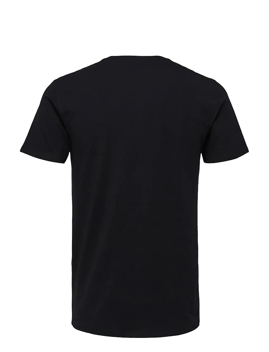 Selected - SLMNEWPIMA SS O-NECK TEE NOOS - kurzärmelige t-shirts - black - 2