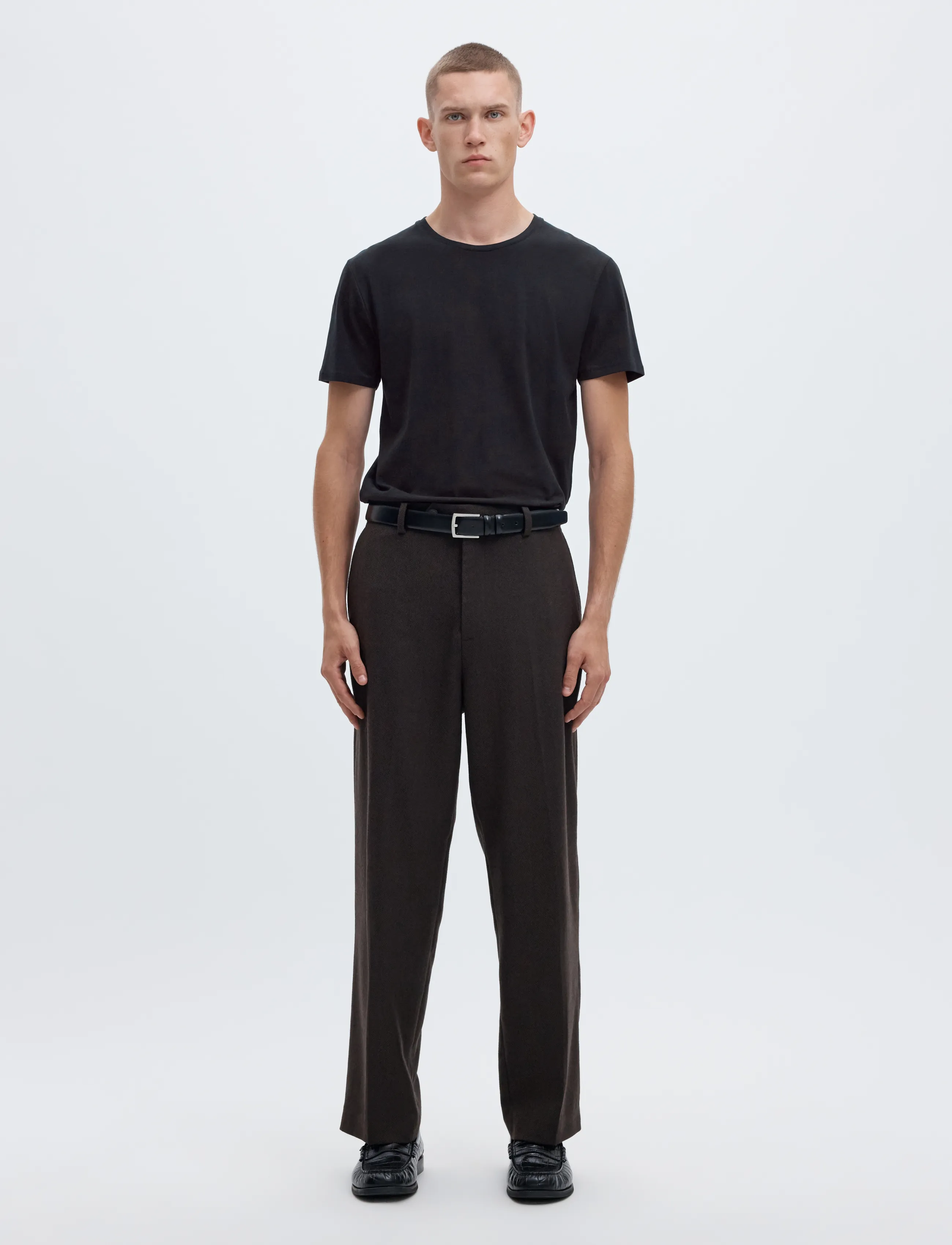 Selected - SLMNEWPIMA SS O-NECK TEE NOOS - kurzärmelige t-shirts - black - 4