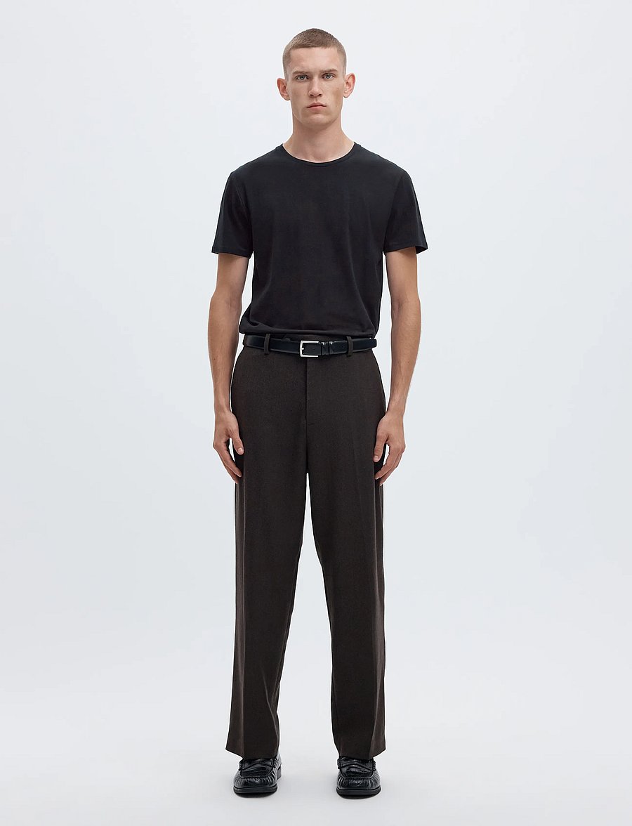 Selected - SLMNEWPIMA SS O-NECK TEE NOOS - kurzärmelige t-shirts - black - 4