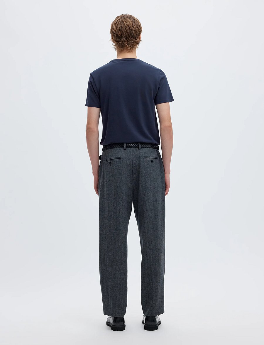 Selected - SLMNEWPIMA SS O-NECK TEE NOOS - kortärmade t-shirts - navy blazer - 3