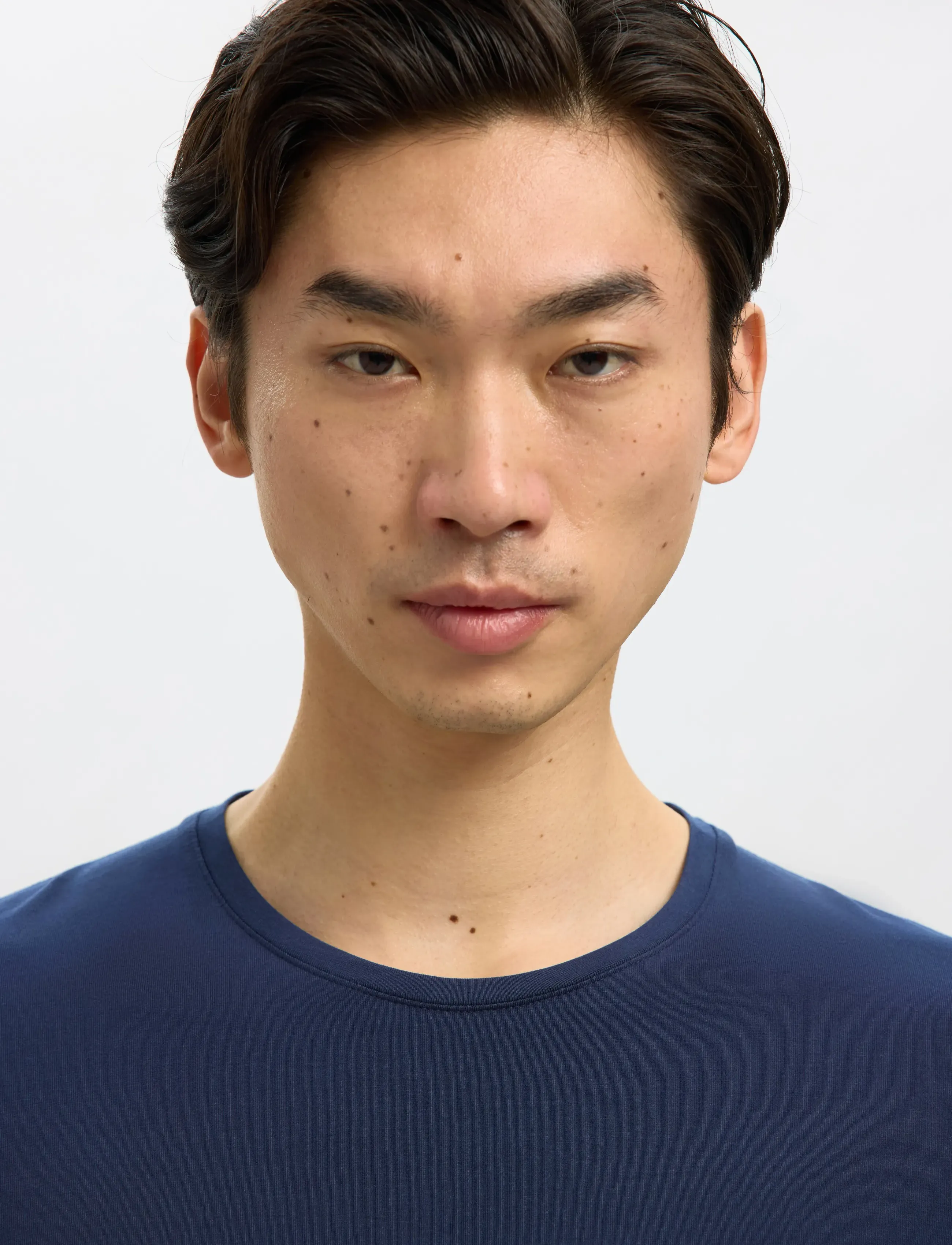 Selected - SLMNEWPIMA SS O-NECK TEE NOOS - kurzärmelig - navy blazer - 5
