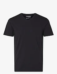 Selected Homme - SLHNEWPIMA SS V-NECK TEE NOOS - koszulki z dekoltem w serek - black - 1